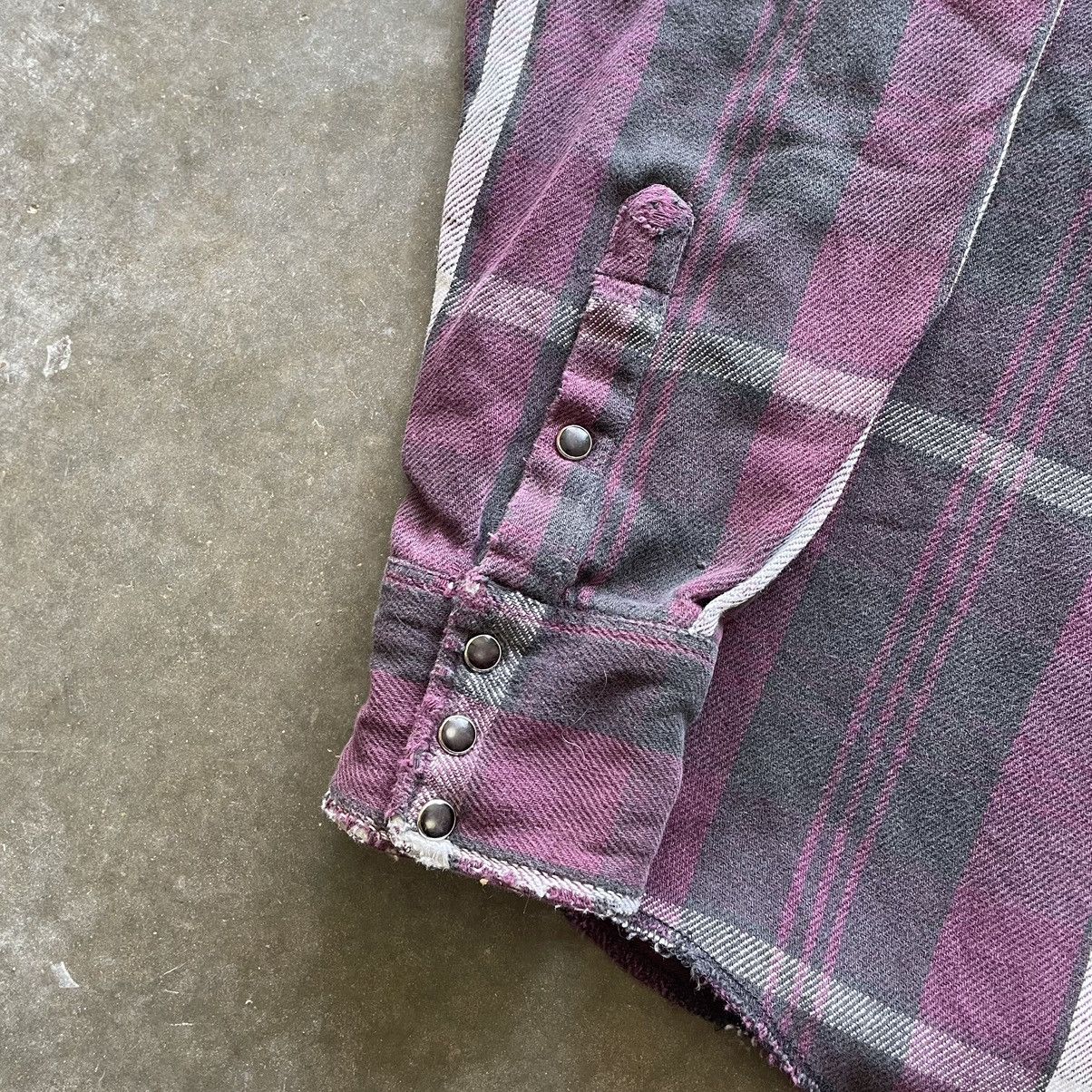 Vintage × Wrangler Vintage 90s Wrangler Plaid Button Up Shirt Grunge Skater Size US XL / EU 56 / 4 - 3 Thumbnail