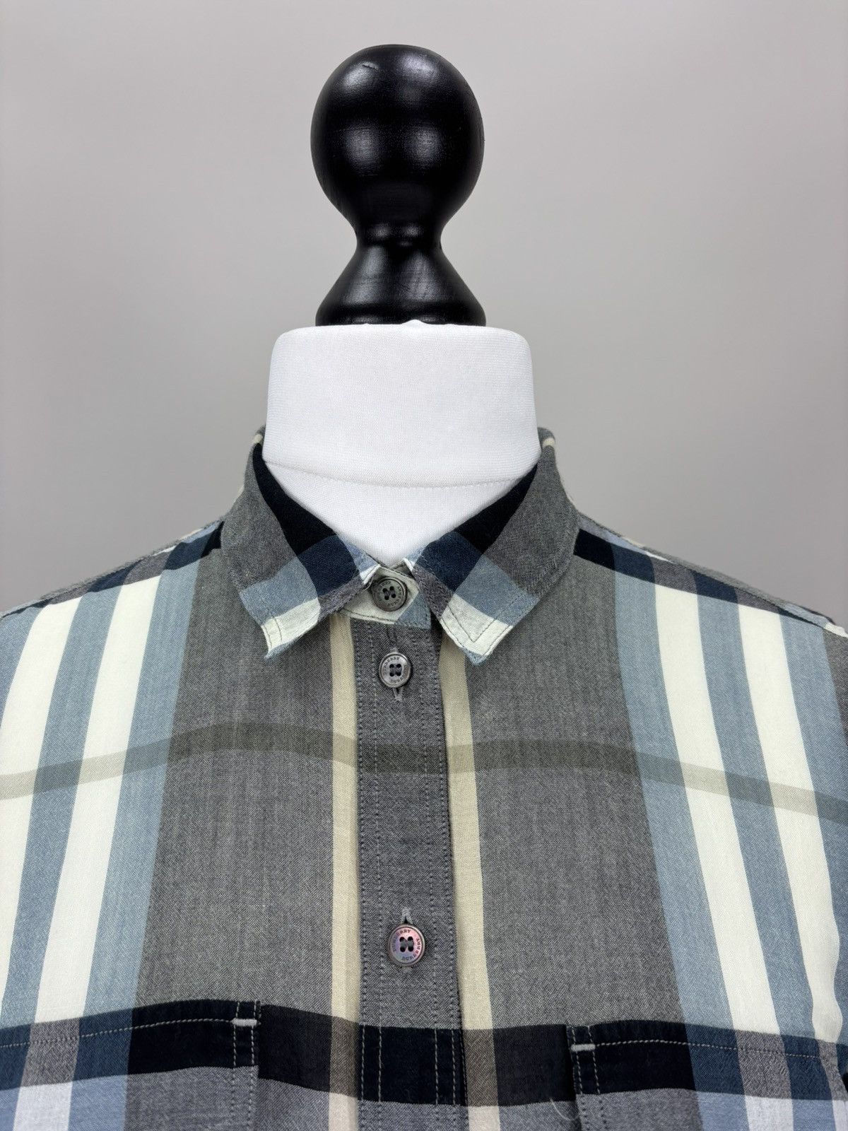 Burberry Womens shirt plaid Burberry London Size S Color Blue Size S / US 4 / IT 40 - 4 Thumbnail