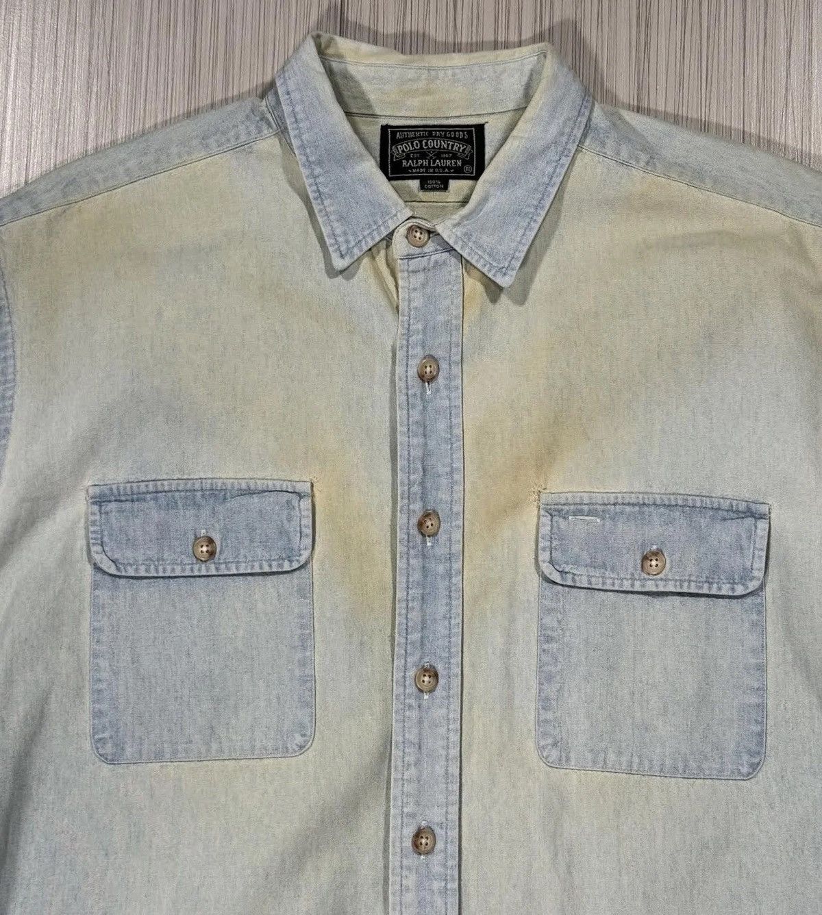 Polo Ralph Lauren Vintage Polo Ralph Lauren Sportsman Denim Shirt (Size XL) Size US XL / EU 56 / 4 - 4 Thumbnail