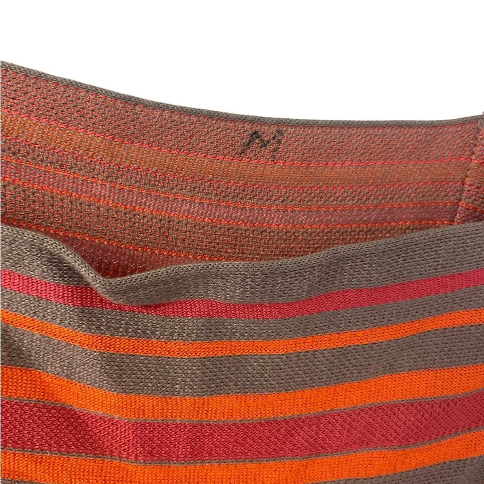 Missoni M Missoni Pink & Orange Stripe Midi Dress Size S / US 4 / IT 40 - 4 Thumbnail