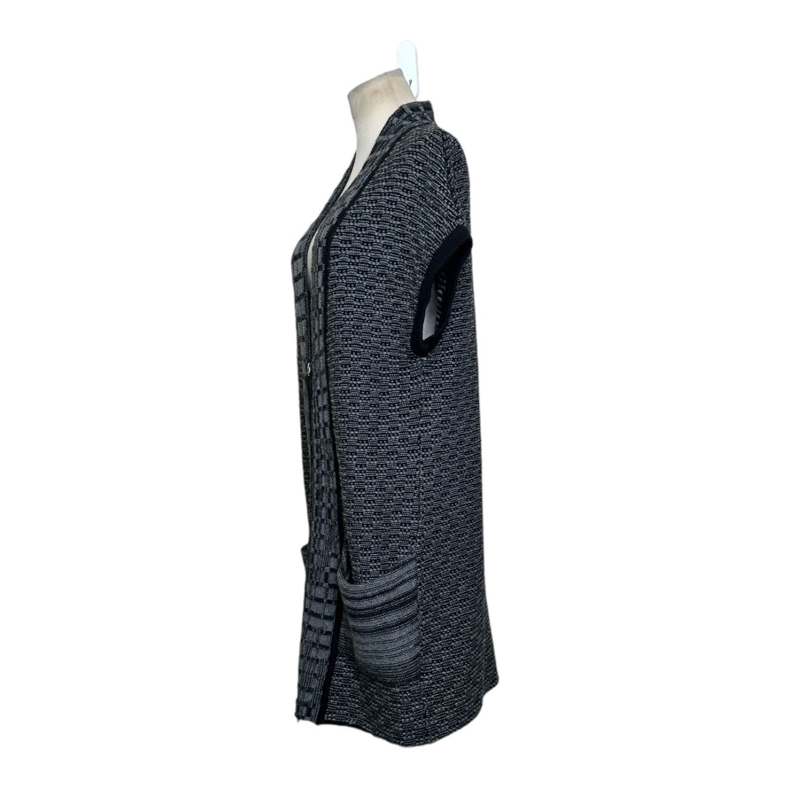 White + Warren White + Warren Black Gray Zip Up Sweater Duster M Size M / US 6-8 / IT 42-44 - 8 Thumbnail