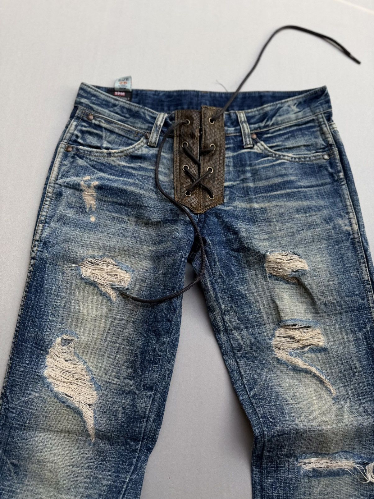 Japanese Brand 5pm Lace up flare jeans Size US 26 / EU 42 - 2 Thumbnail