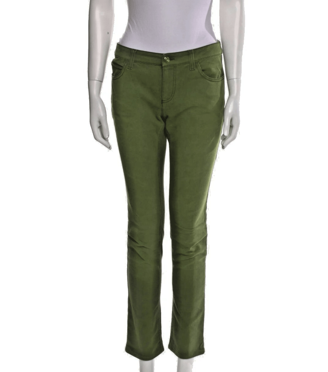 Givenchy Givenchy Olive Green Pants – Size M – Cotton Blend – Straig Size 32" / US 10 / IT 46 - 1 Thumbnail