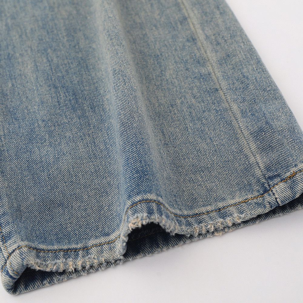 Japanese Brand Men's retro loose straight leg wide-leg ripped washed jeans Size US 32 / EU 48 - 5 Thumbnail