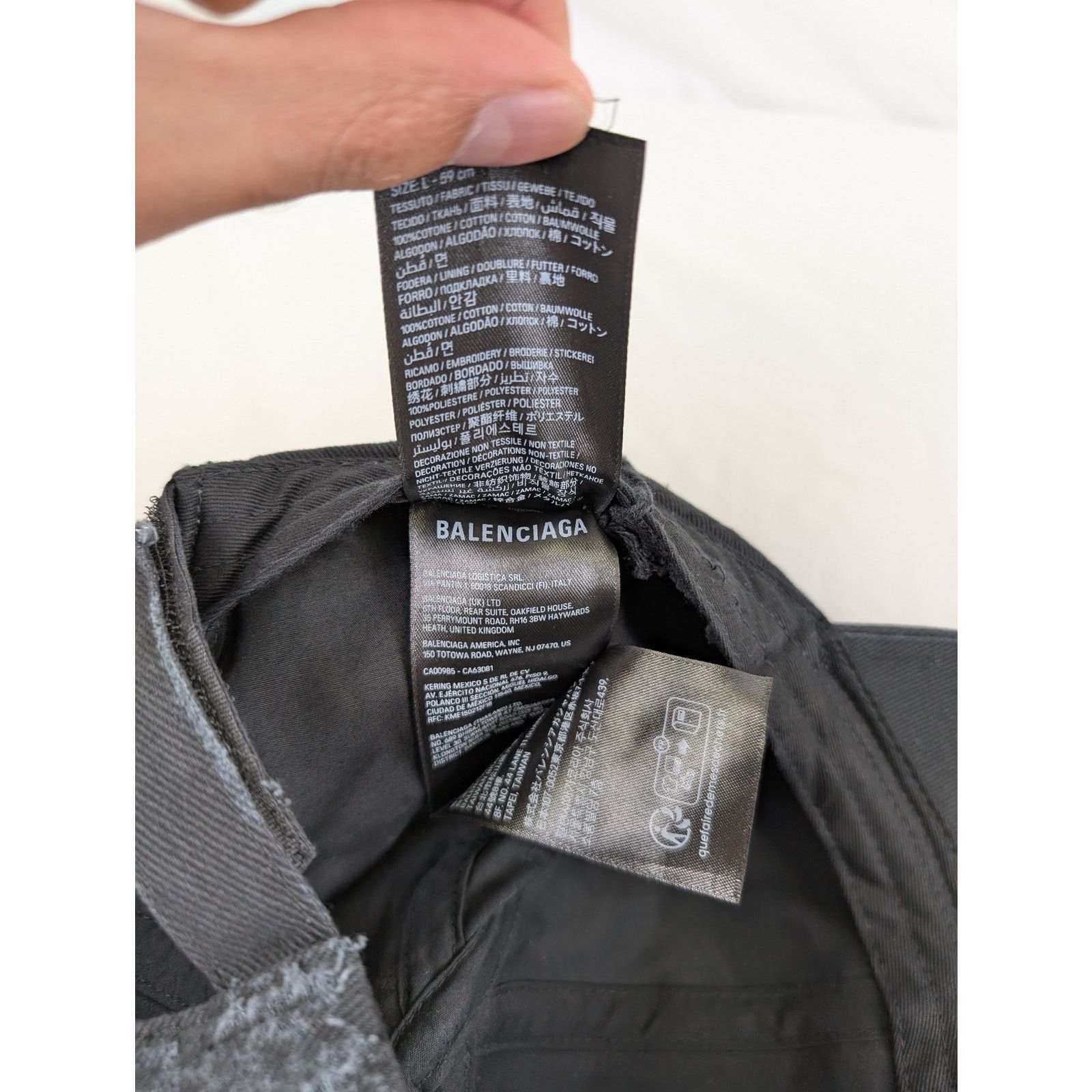 Balenciaga o1rshd1 Size: L/ Cotton Drill Hat up Rainbow Cap / Hat Black Size ONE SIZE - 10 Thumbnail