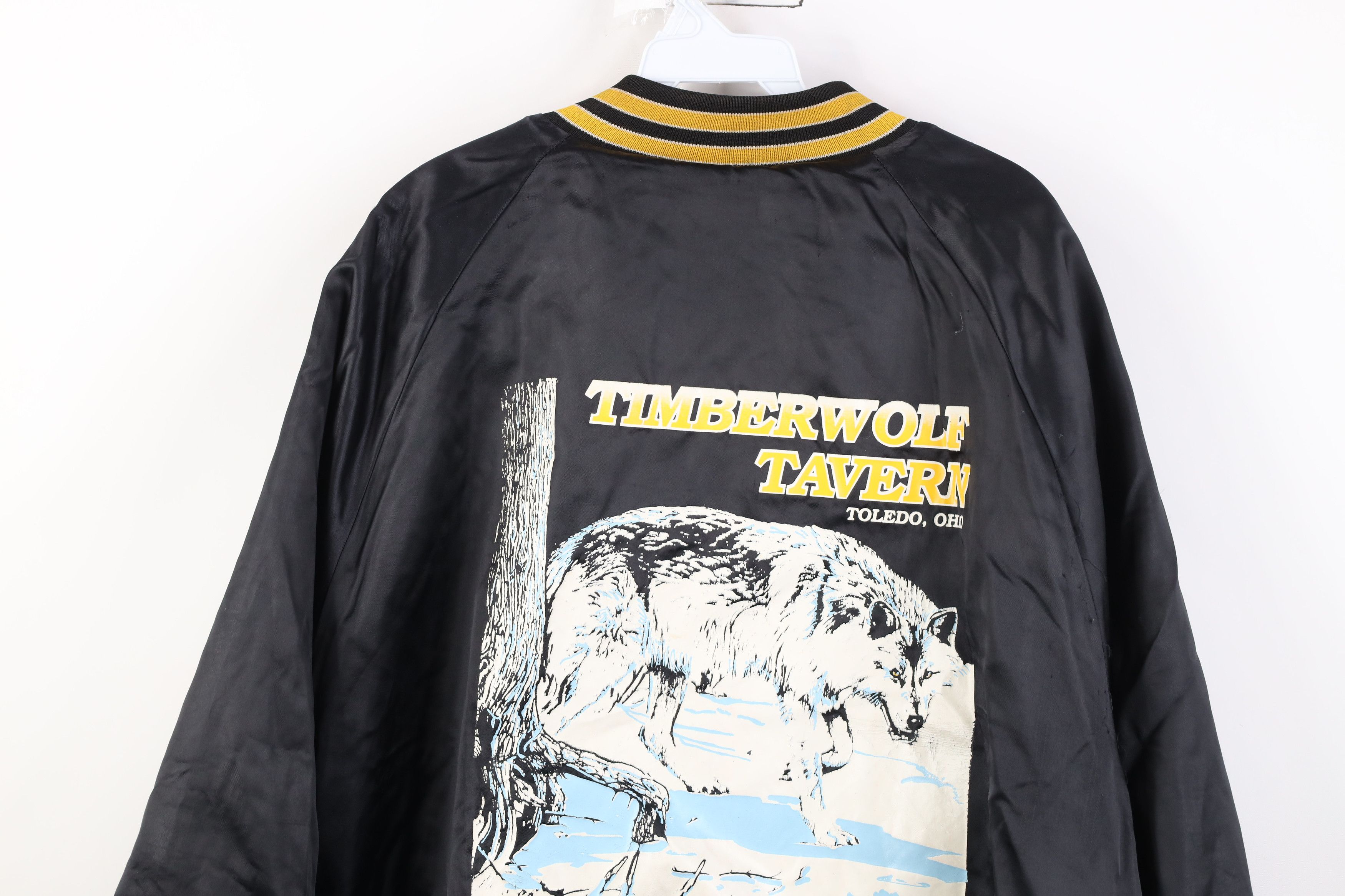 Vintage Vintage 80s Tavern Toledo Ohio Wolf Satin Bomber Jacket USA Size US XXL / EU 58 / 5 - 15 Thumbnail