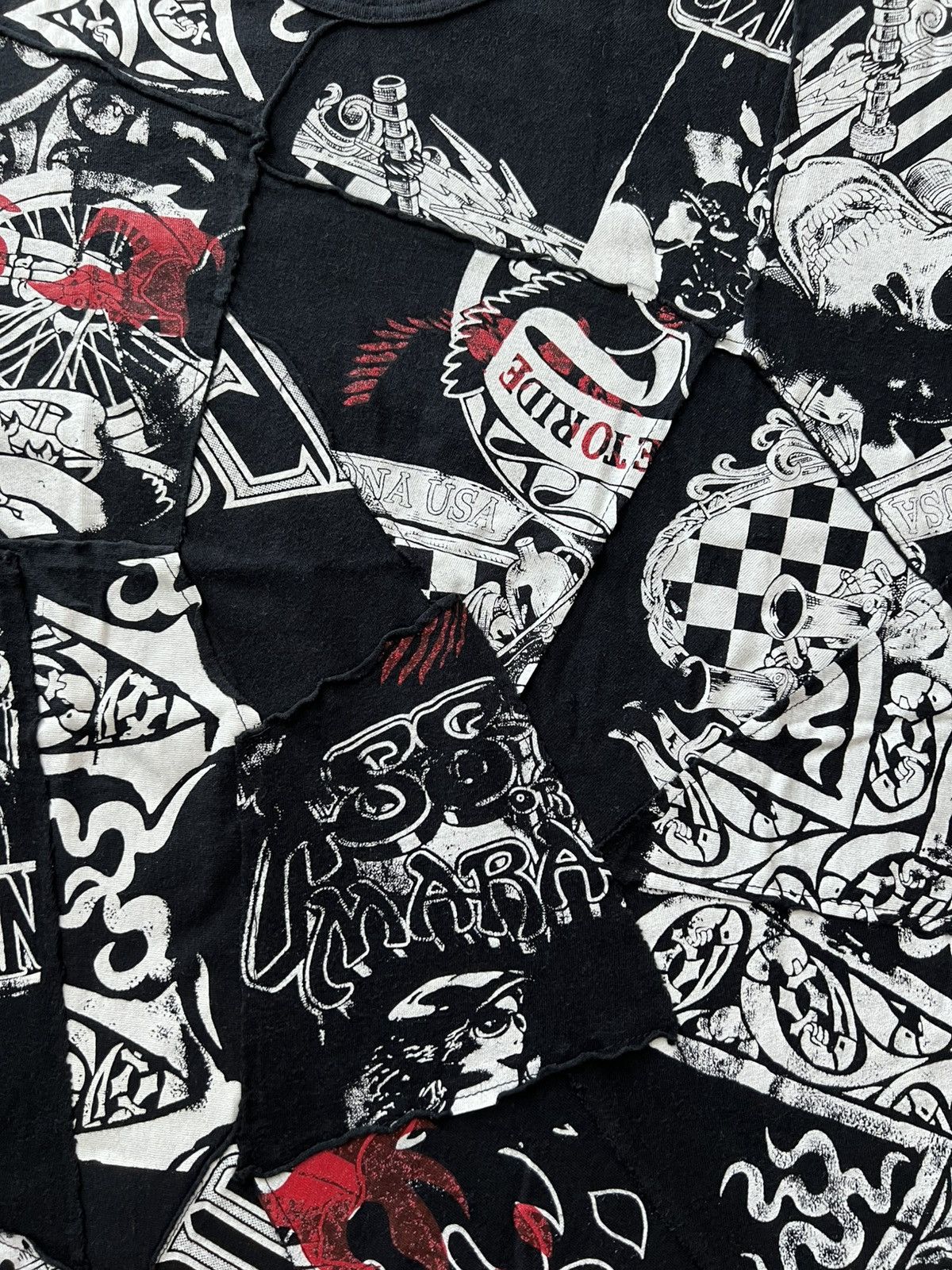 Comme des Garcons × Junya Watanabe × Vintage 2002 Junya Watanabe Patchwork Short Sleeve t-shirt Size US M / EU 48-50 / 2 - 6 Thumbnail