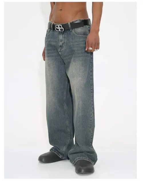 Jean Mashima x Marie skate hiphop washed faded baggy jeans Size US 30 / EU 46 - 4 Thumbnail