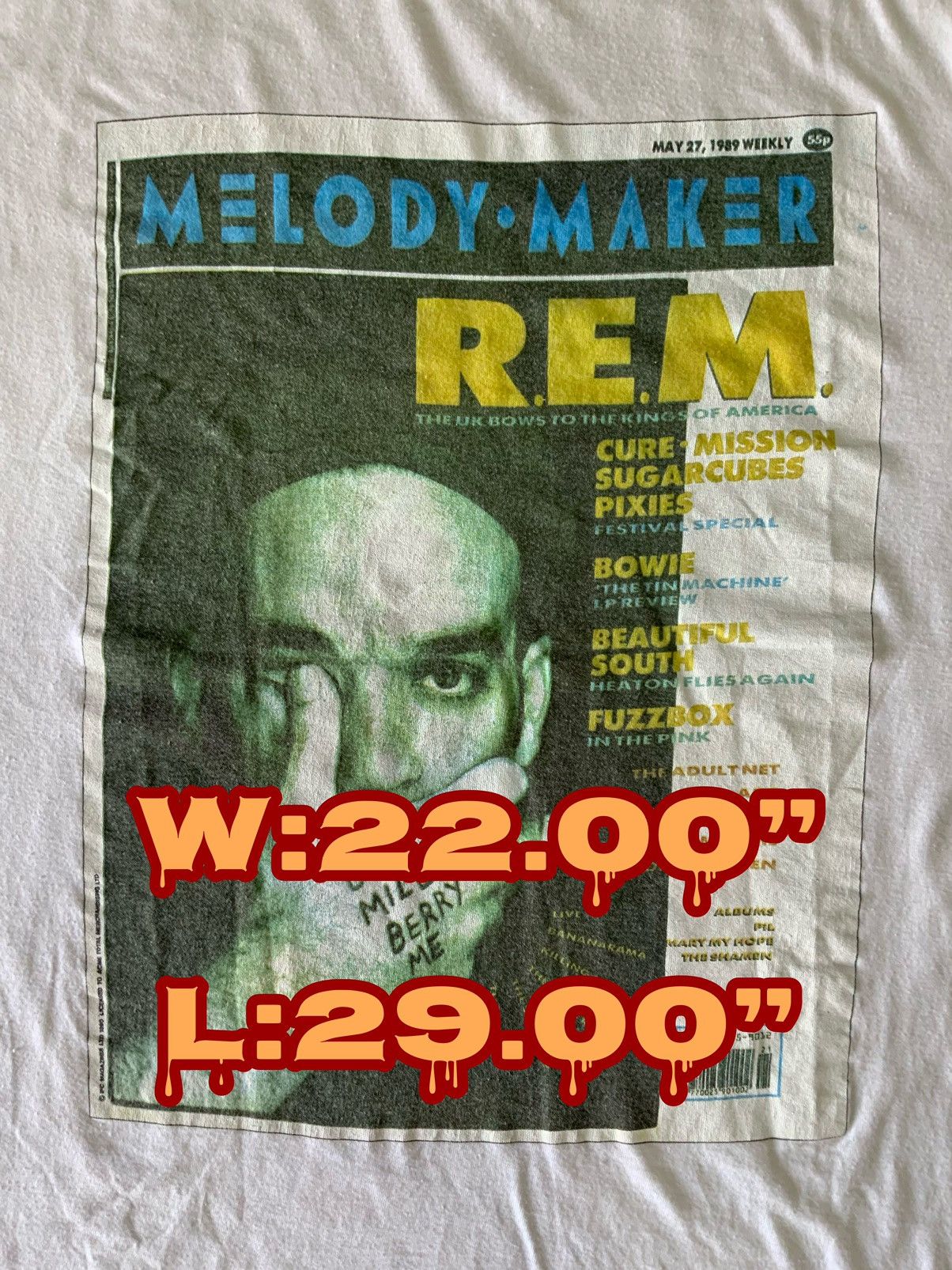 Archival Clothing × Band Tees × Vintage REM MELODY MAKER | Grailed