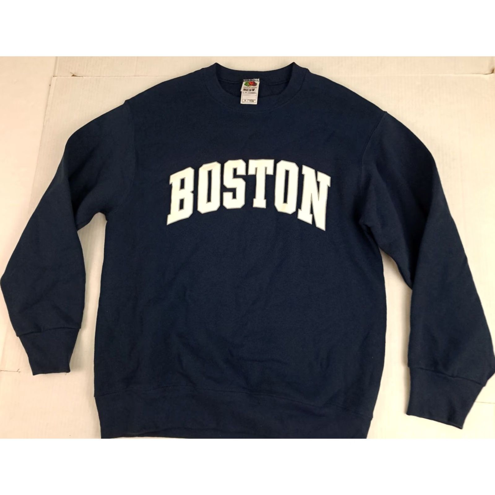 Fruit Of The Loom VINTAGE Boston Massachusetts Black Fruit of the Loom Sweatshirt Medium Size US M / EU 48-50 / 2 - 2 Thumbnail