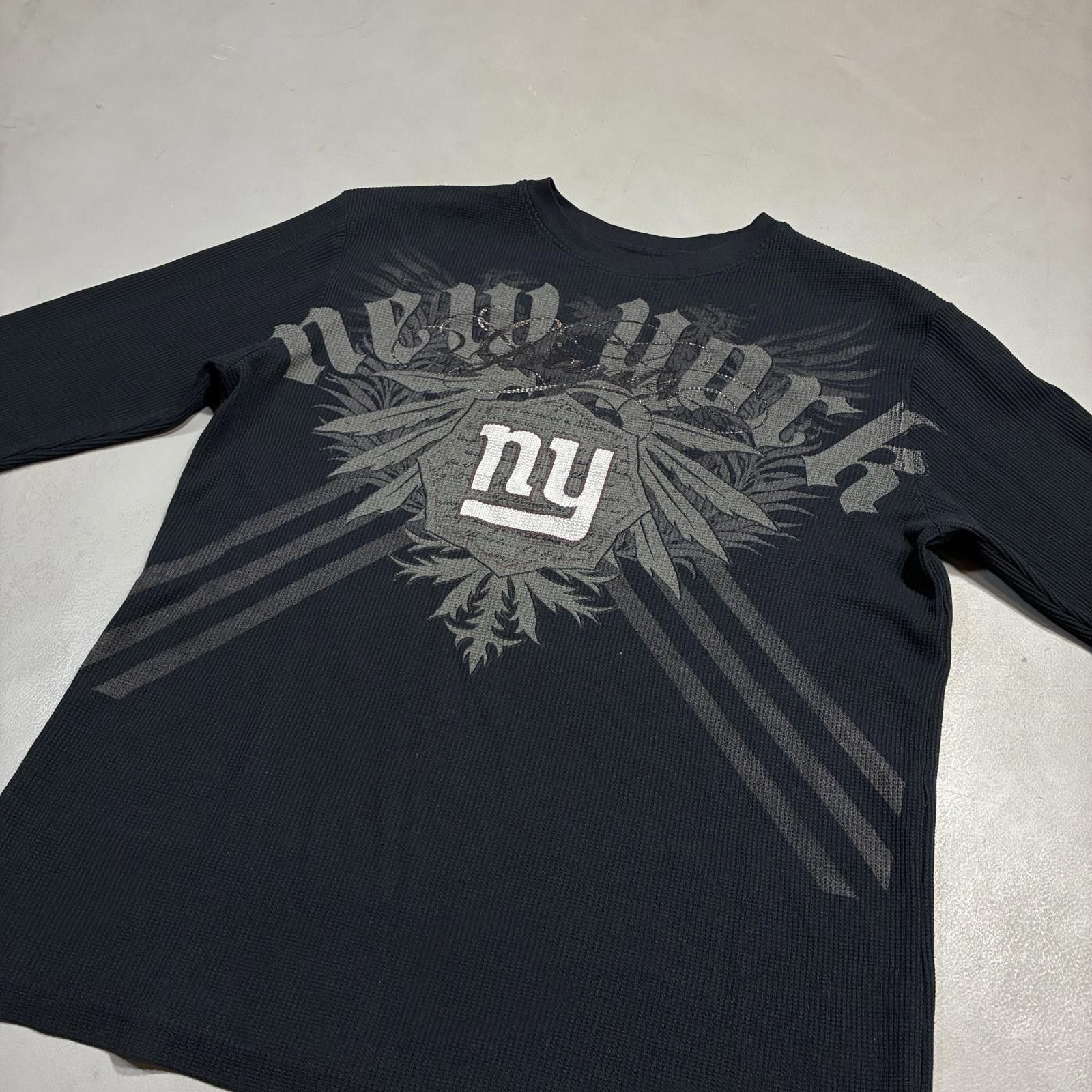 NFL Y2K NY Giants Affliction Style Long Sleeve Thermal Shirt Size US XL / EU 56 / 4 - 2 Thumbnail