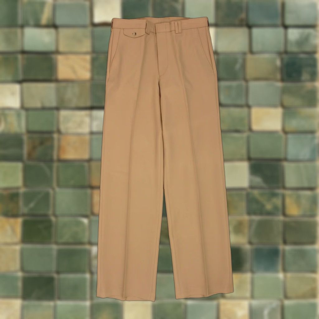 Levi's VINTAGE Levi's 70s NOS Beige Flared Polyester Pants 29x32 Disco Trimcut Mens Size US 29 - 1 Thumbnail