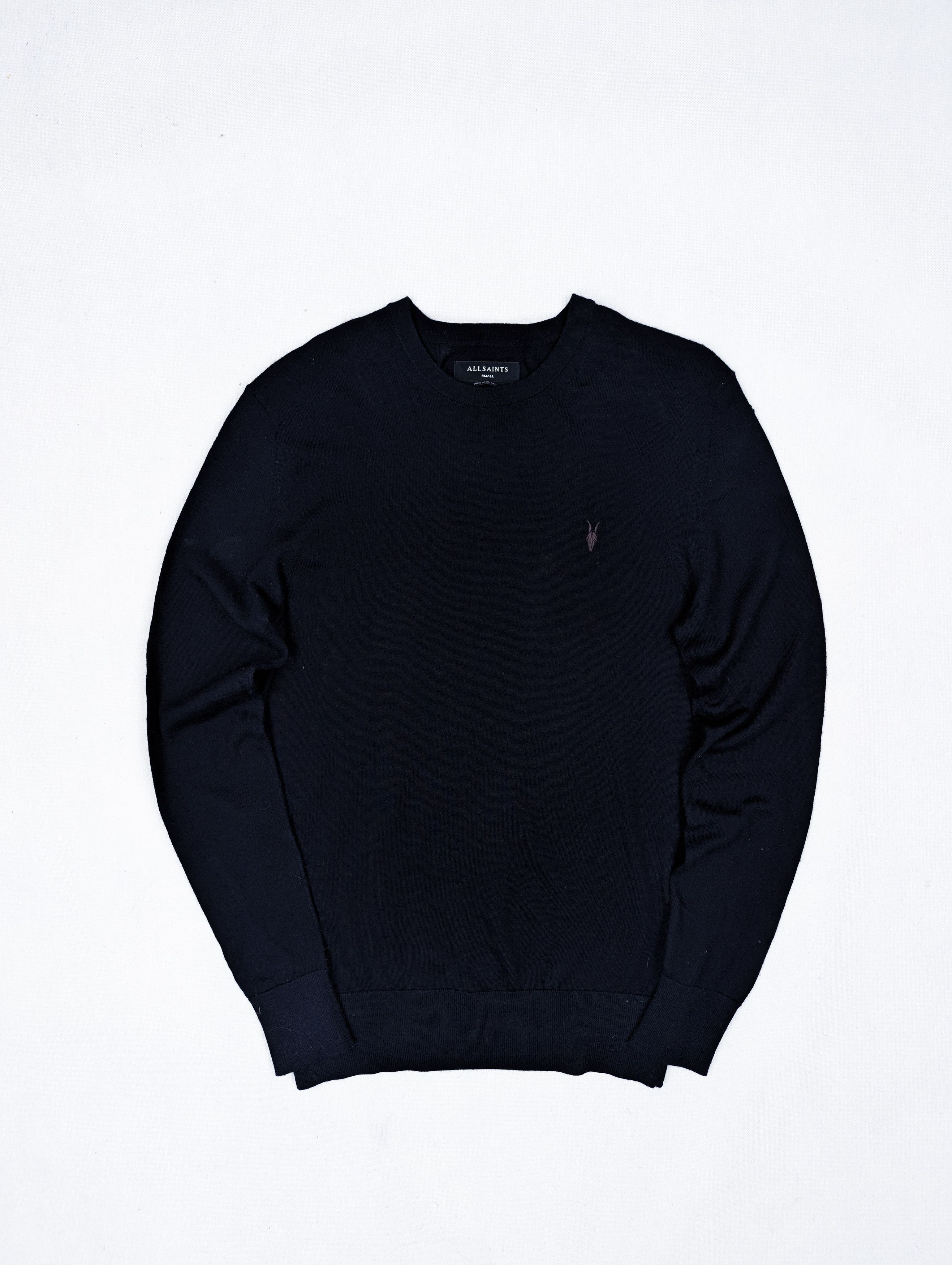 Allsaints Allsaints navy 100% merino mode merino crew S Size US S / EU 44-46 / 1 - 1 Thumbnail