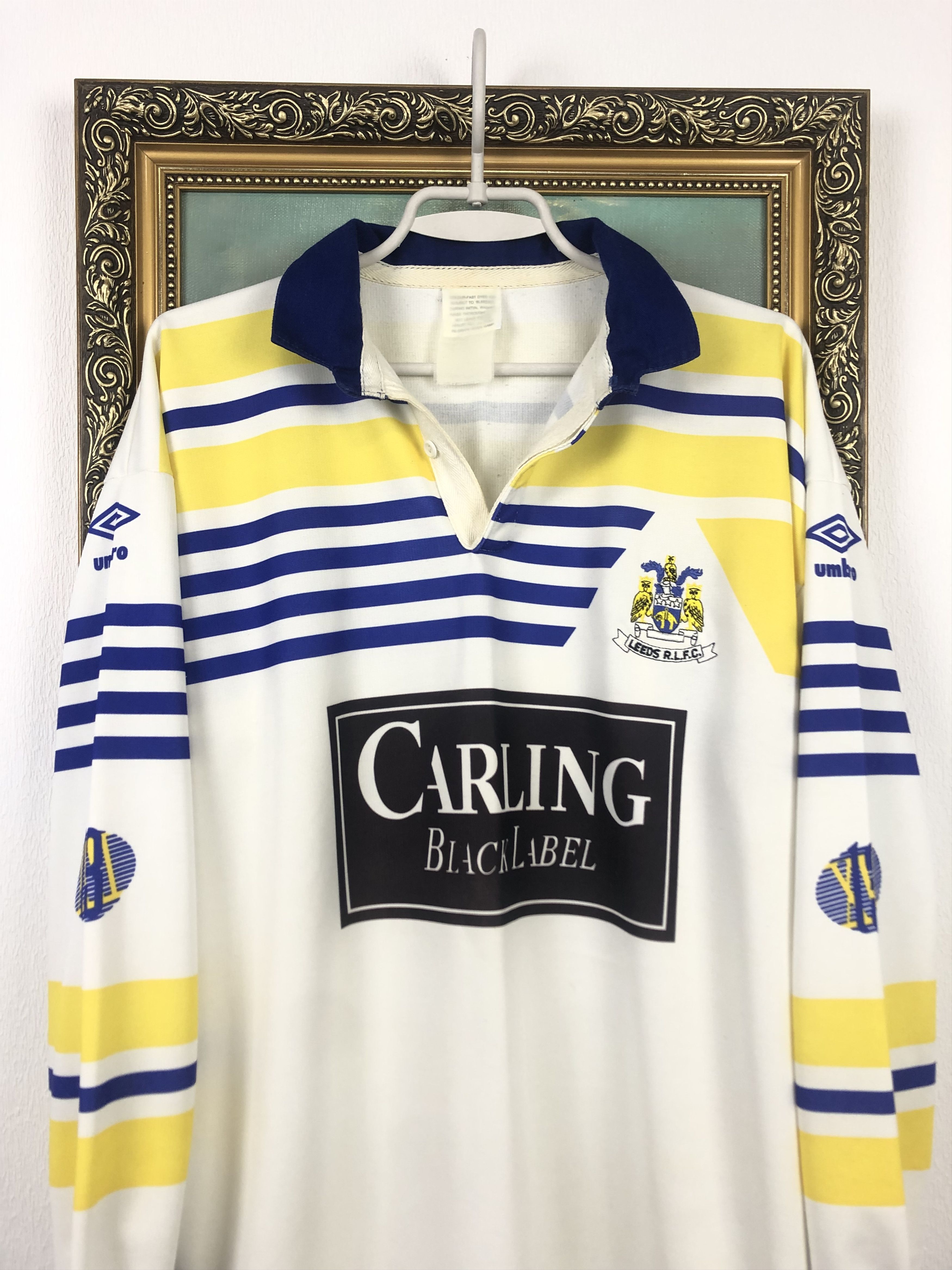 Umbro Leeds RLFC Rhinos Rugby League Shirt Jersey Tee Hype Size US M / EU 48-50 / 2 - 2 Thumbnail