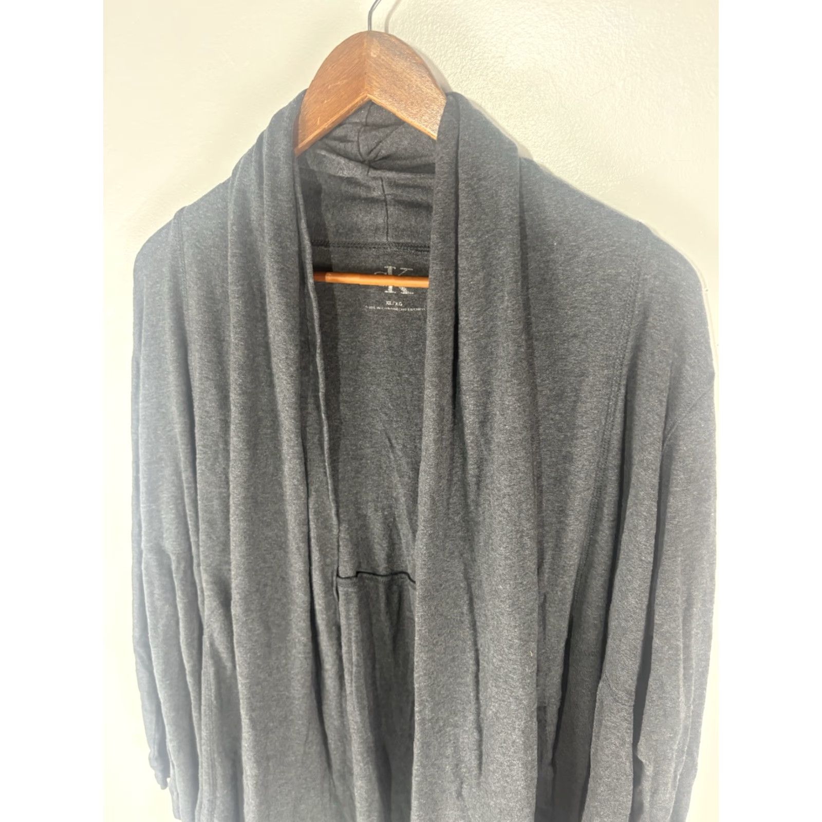 Calvin Klein Calvin Klein Women's Oversized Gray Knit Tie Front Cardigan XL Casual Winter Fall Spring Size XL / US 12-14 / IT 48-50 - 2 Thumbnail