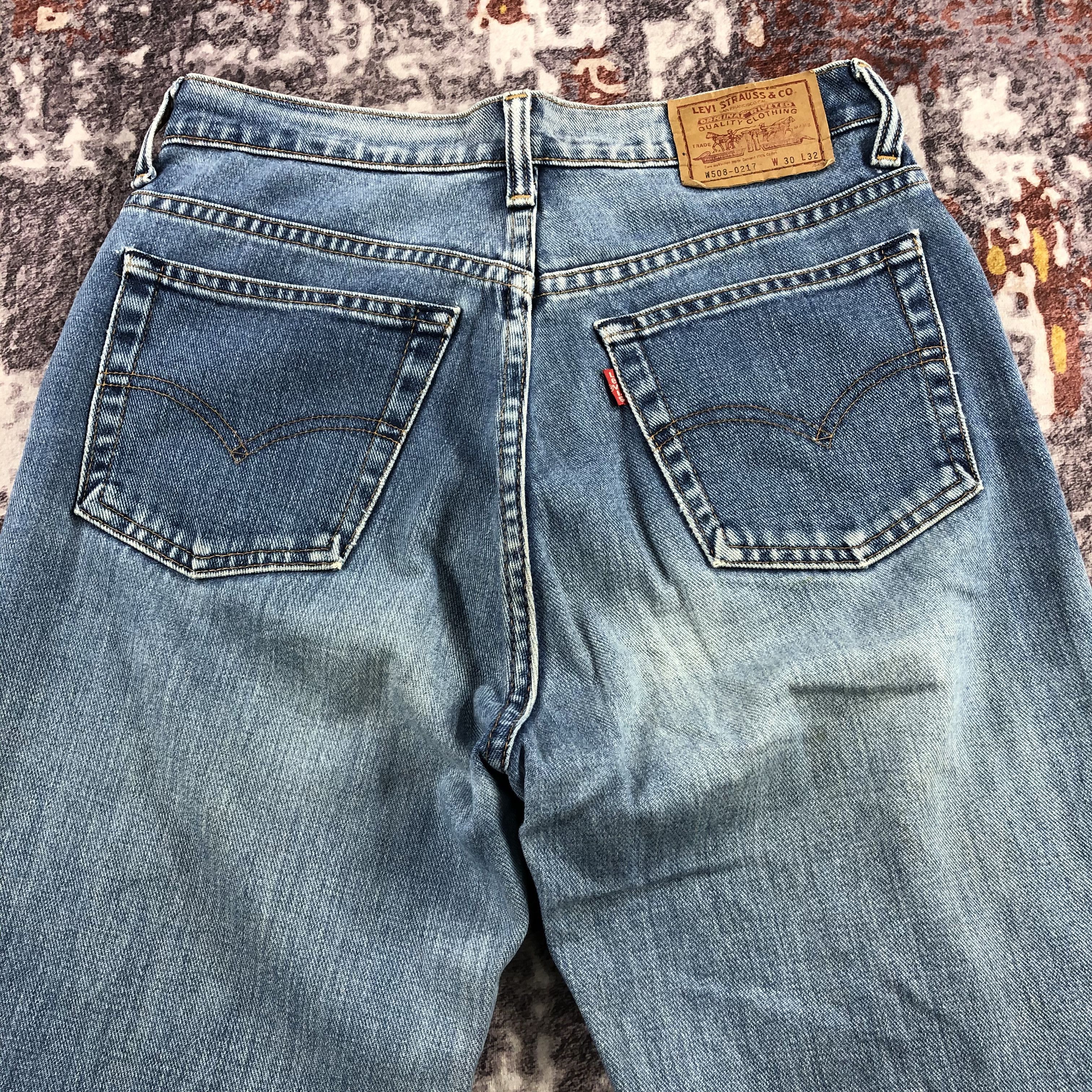 Levi's × Vintage 90s Vintage Blue Wash Levis 508 Jeans-JM2645 Size US 27 - 4 Thumbnail