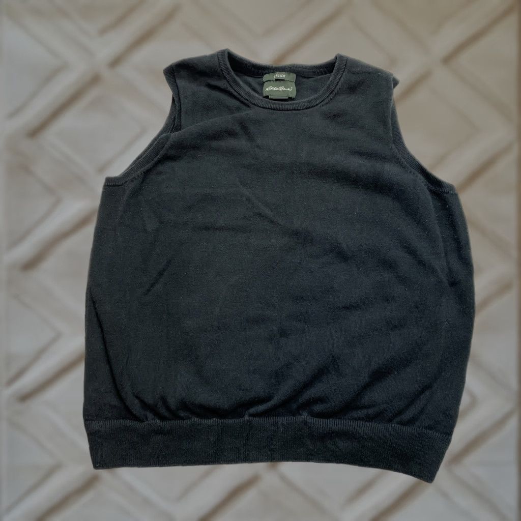 Eddie Bauer VINTAGE Eddie Bauer Sweater Vest Women’s Large Petite Black Sleeveless Stretch Pullover Size L / US 10 / IT 46 - 1 Thumbnail
