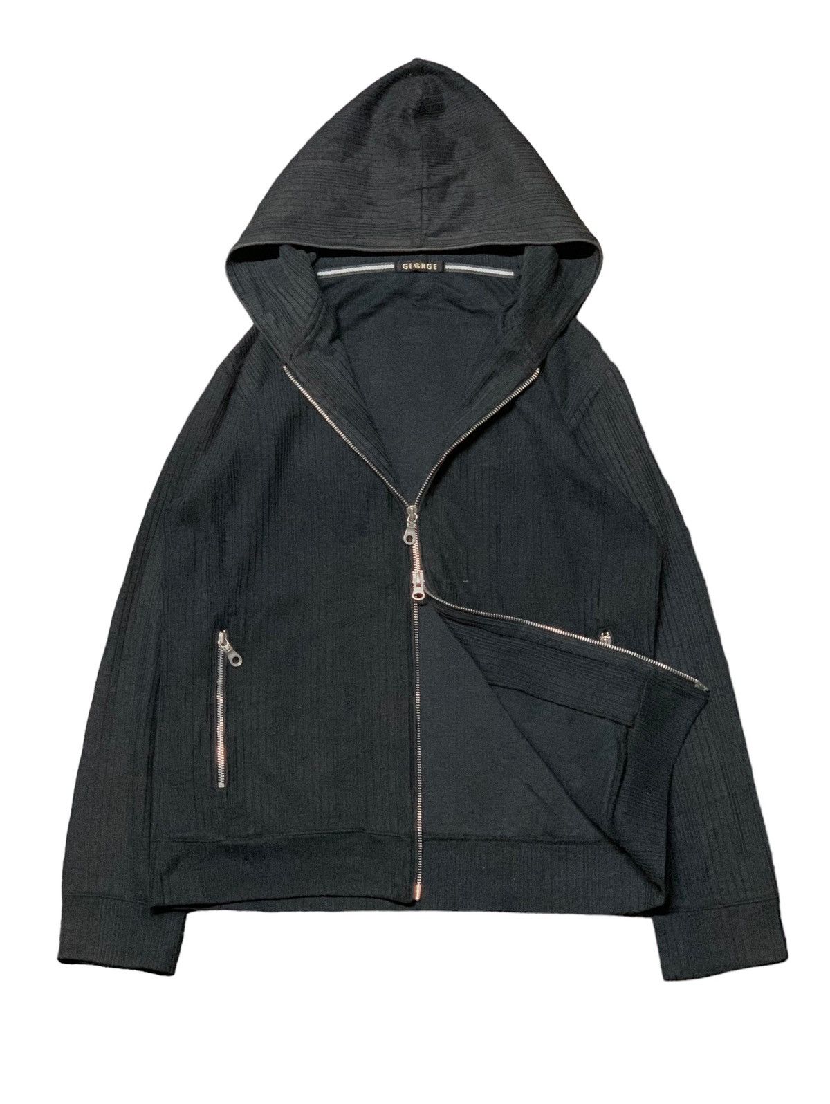 George × Japanese Brand × Le Grande Bleu (L.G.B.) 💥Vintage GEORGE Thermal Zipper Hooded Size US L / EU 52-54 / 3 - 1 Thumbnail