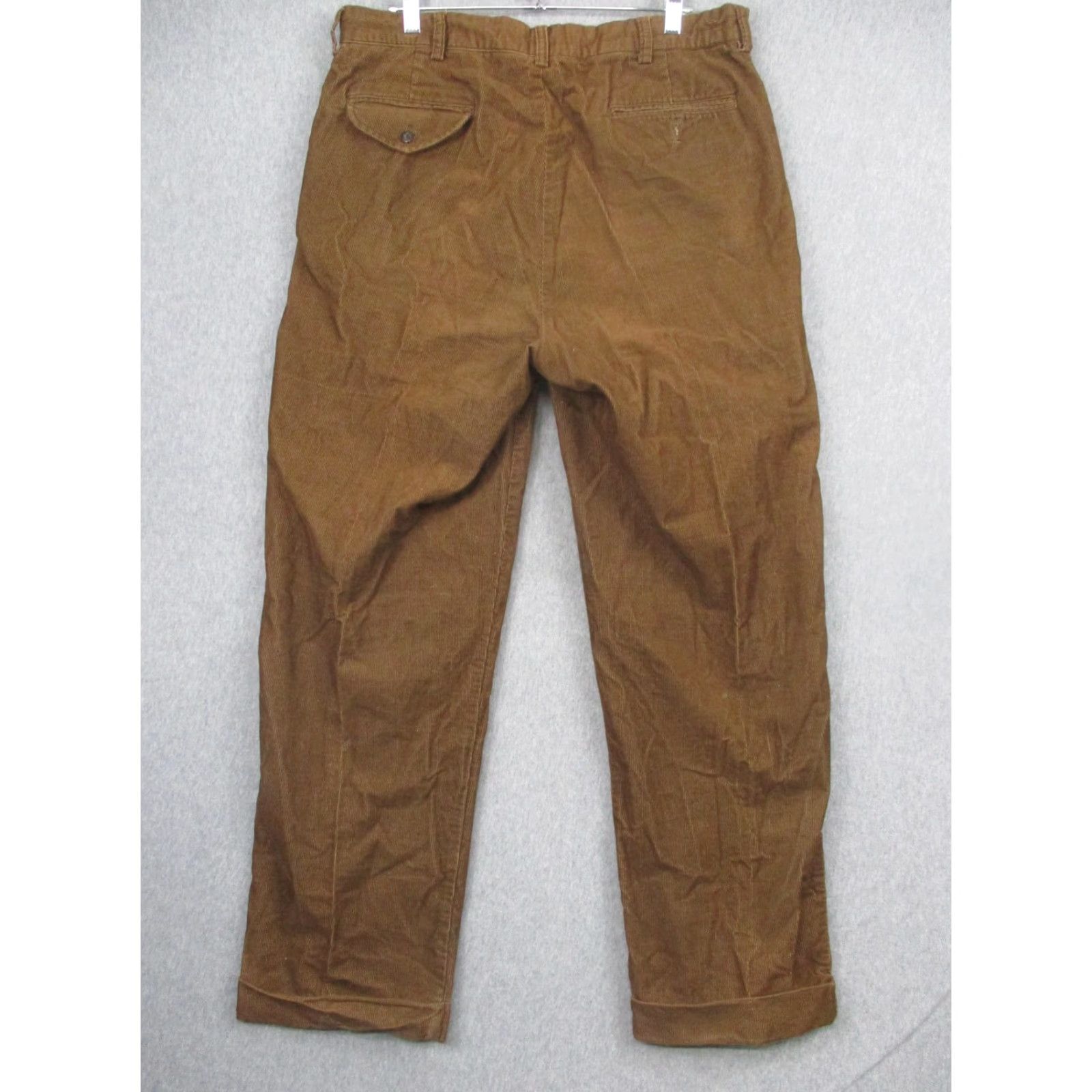 Polo Ralph Lauren Polo by Ralph Lauren Corduroy Pants Mens 35x30 Brown Hammond Pleated Cuffed Corduroy Dress Pants Men 35/30 Slim Relaxed Front Pleats Size US S / EU 44-46 / 1 - 7 Thumbnail
