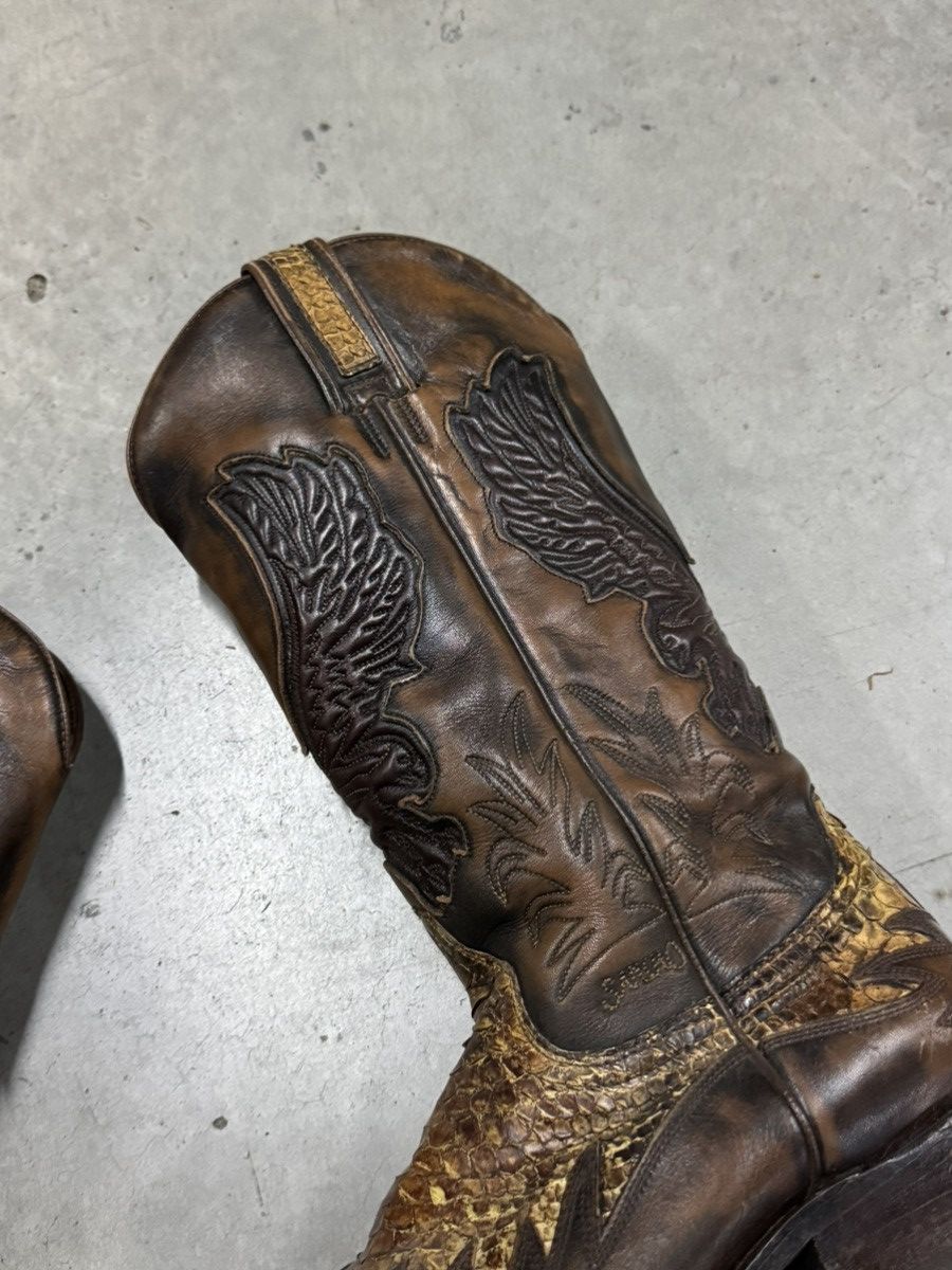 Sancho Boots Sancho Mexico Vintage Western Cowboy Python Boots Size US 7 / EU 40 - 17 Thumbnail