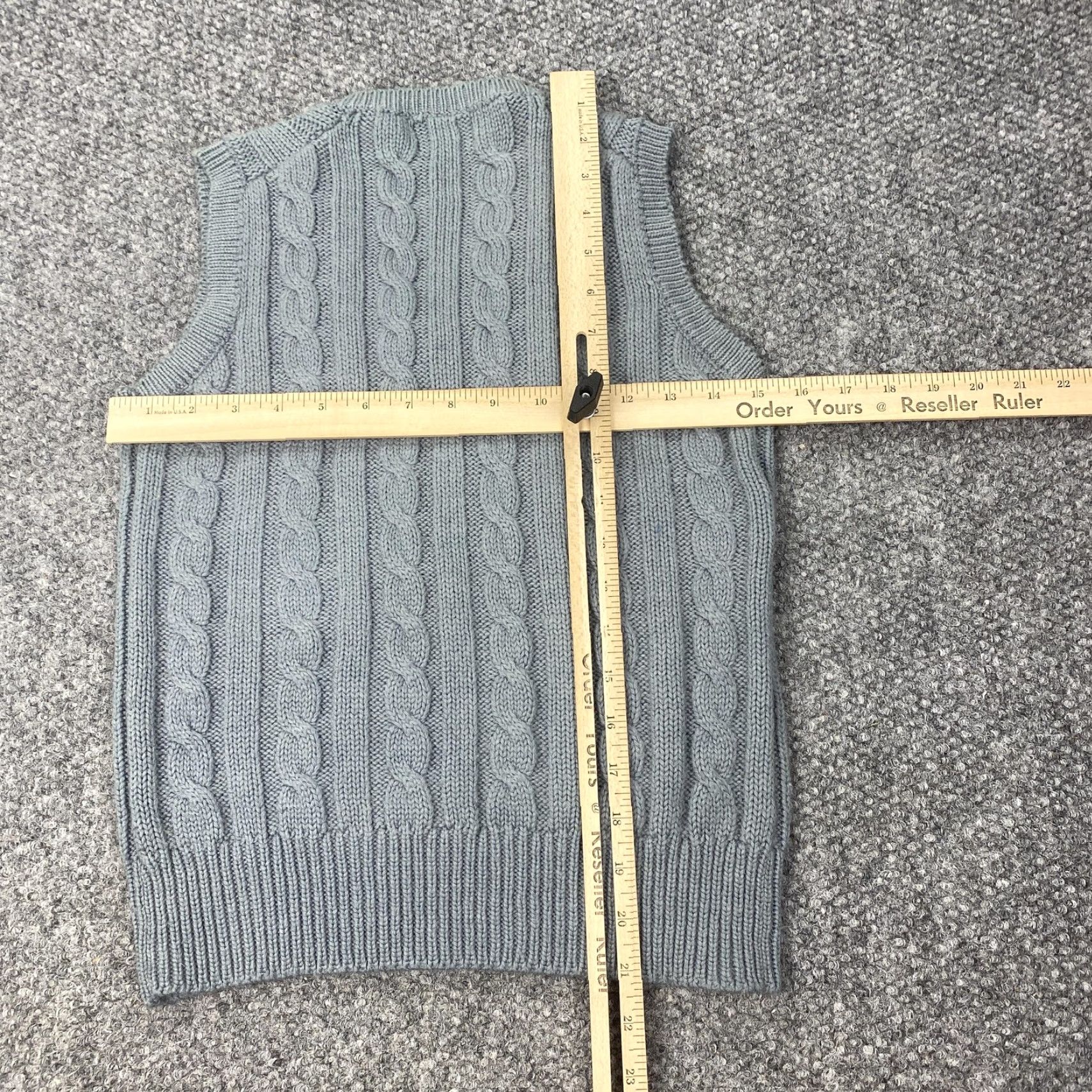 Vintage VINTAGE Crazy Horse Sweater Vest Women XS Gray Cable Knit Wool Blend V-Neck Striped All Seasons Size XS / US 0-2 / IT 36-38 - 5 Thumbnail
