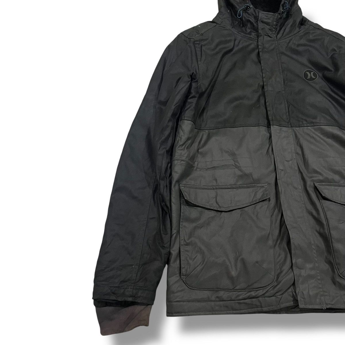 Hurley × Vintage HURLEY WAXED JACKET HOODIE FUR LINED Size US M / EU 48-50 / 2 - 2 Thumbnail