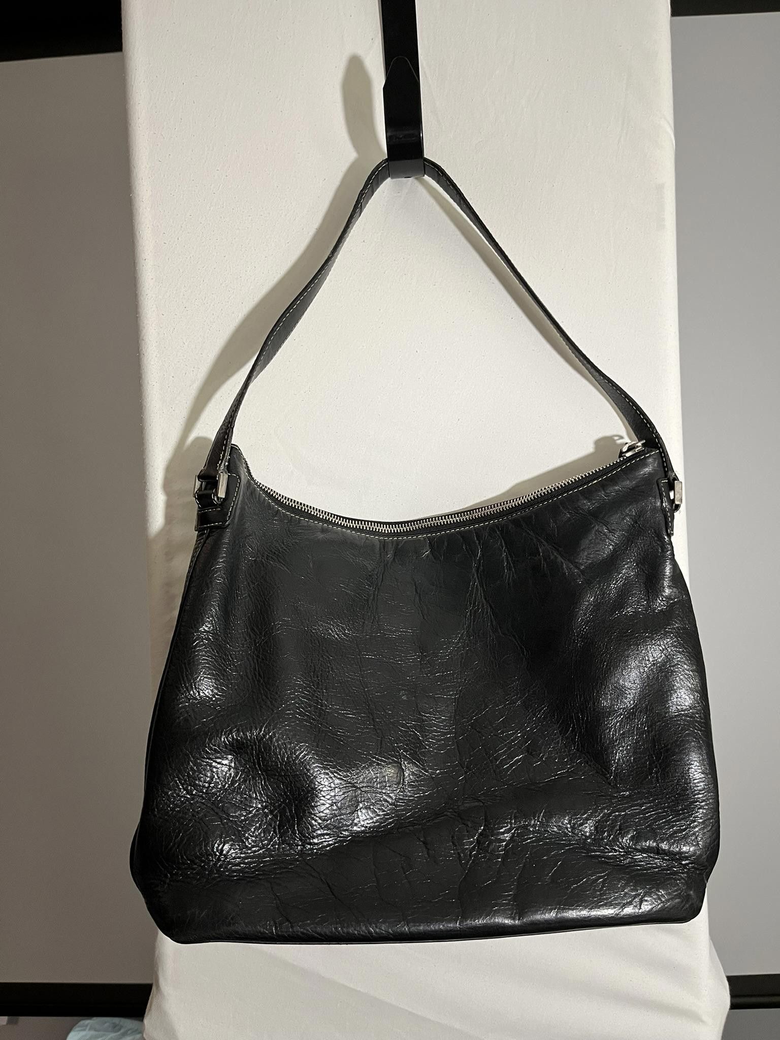 Designer Stylish Kate Spade Black Leather Hobo Bag Size ONE SIZE - 5 Thumbnail