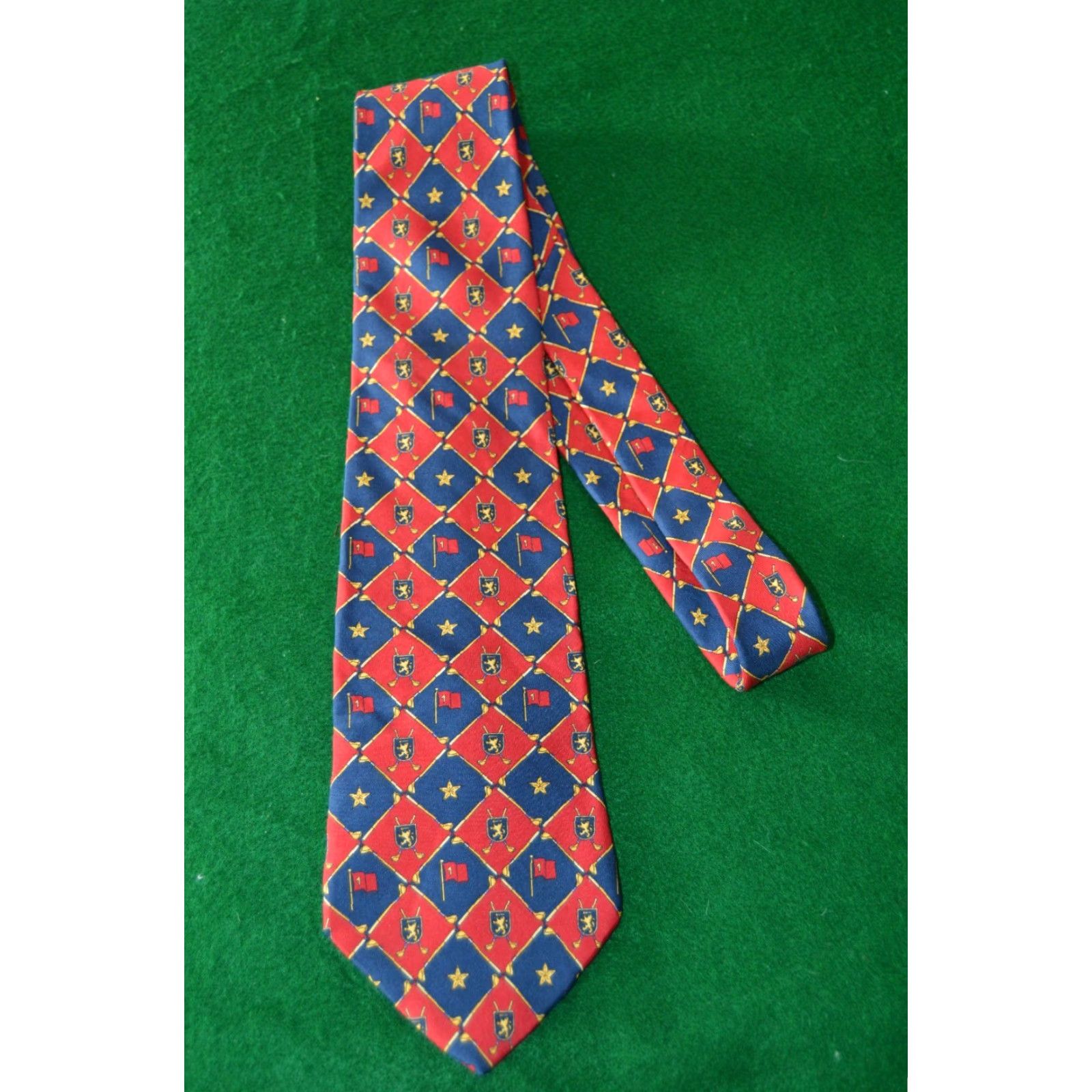 Tommy Hilfiger Tommy Hilfiger Men's Tie Red and Blue Silk Geometric Italy USA Silk Tie Red Blue Tommy Hilfiger Size ONE SIZE - 6 Thumbnail