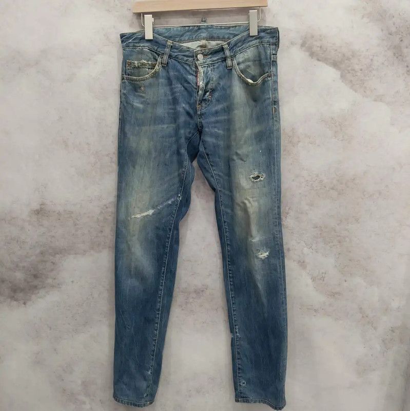 Dsquared2 DSQUARED2 Blue Cotton Casual Pants for Men 0089 Size US 32 / EU 48 - 1 Thumbnail