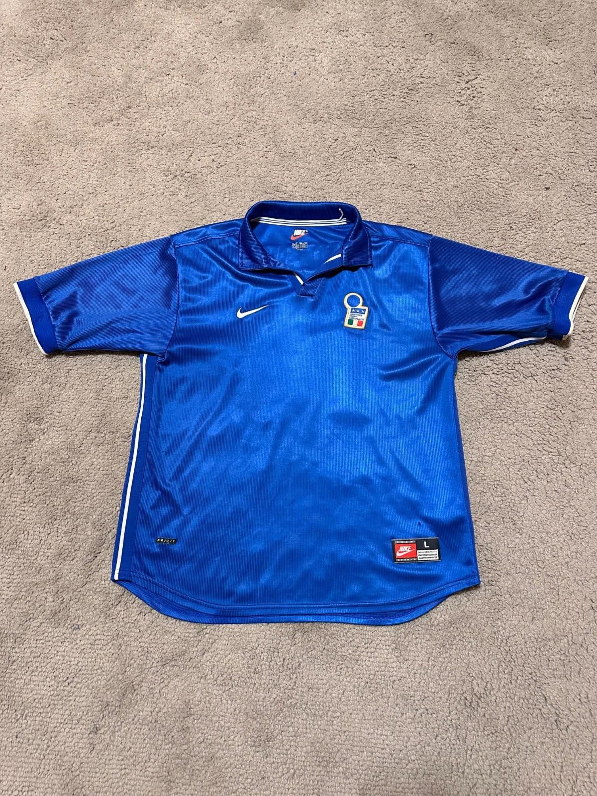 Nike ITALY 1997 1998 HOME SHIRT FOOTBALL SOCCER JERSEY NIKE Size US L / EU 52-54 / 3 - 1 Thumbnail