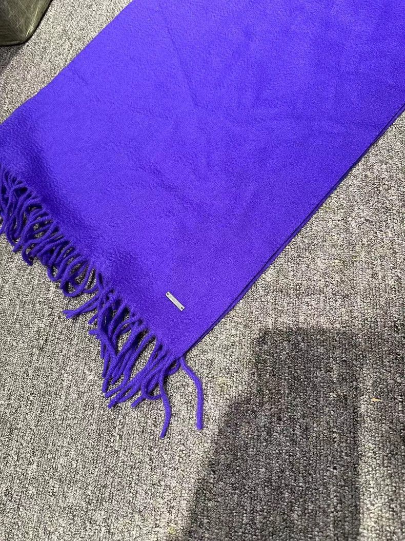 Loro Piana LORO PIANA Purple tasselled cashmere scarf Size ONE SIZE - 4 Thumbnail