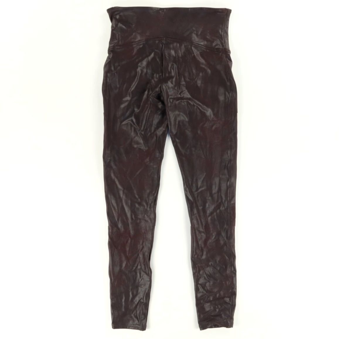 Spanx Spanx High Stretch Faux Leather Nylon Leggings Pants Maroon Women's L Size 36" / US 14 / IT 50 - 4 Thumbnail