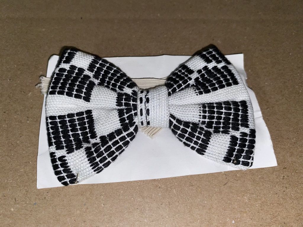 Handmade × Homemade Cool black white Bowtie bow tie Suit Dress up African Ghana! Size ONE SIZE - 3 Thumbnail