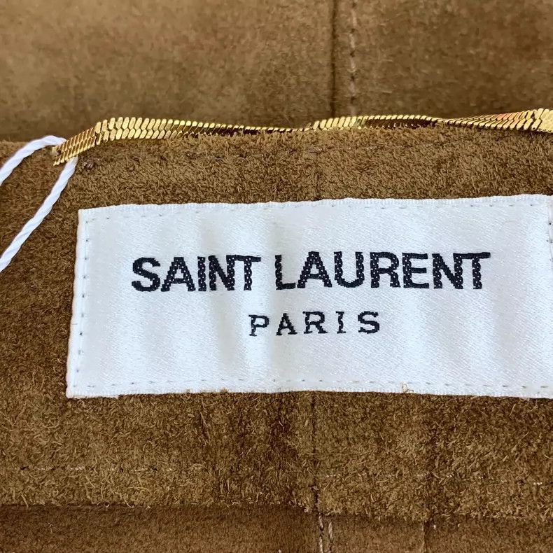 Saint Laurent Paris Saint Laurent Paris Cow leather casual shorts with brown t Size 35" - 5 Thumbnail