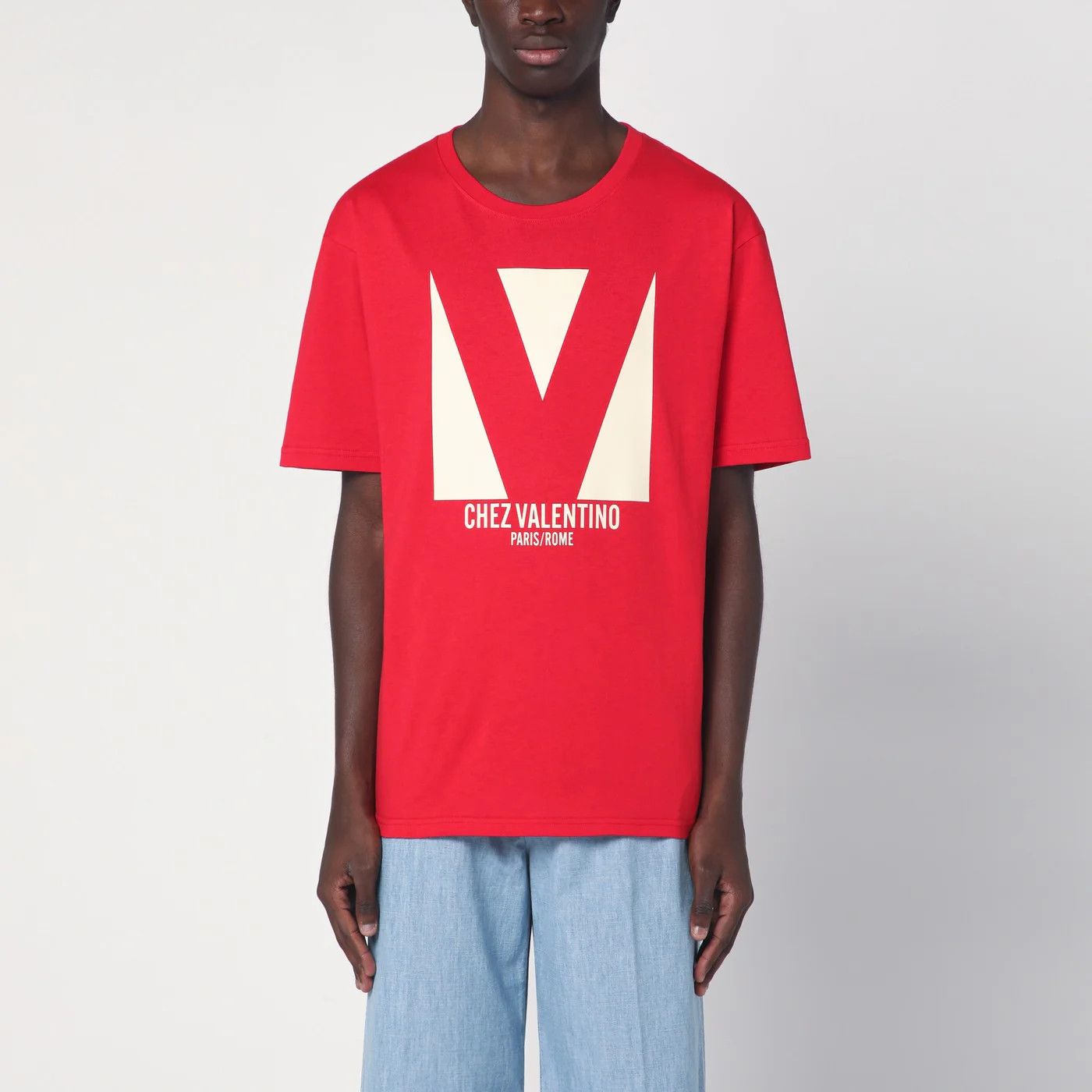 Valentino o1d2blof0326 Chez Valentino Print T-Shirt in Red Size US S / EU 44-46 / 1 - 1 Thumbnail