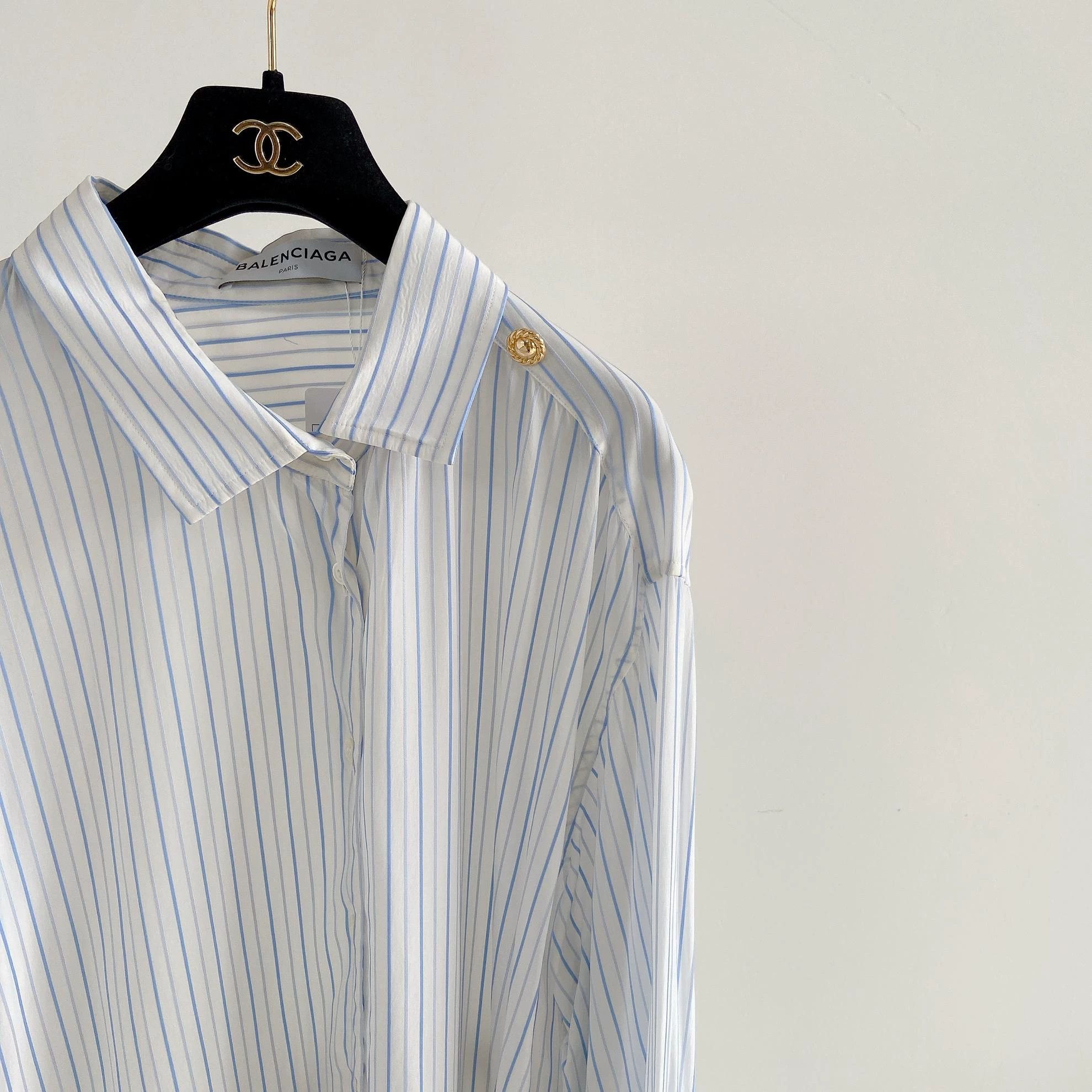 Balenciaga Balenciaga Irregular Stripe Shirt 34 Size XXS / US 00 / IT 34 - 3 Thumbnail