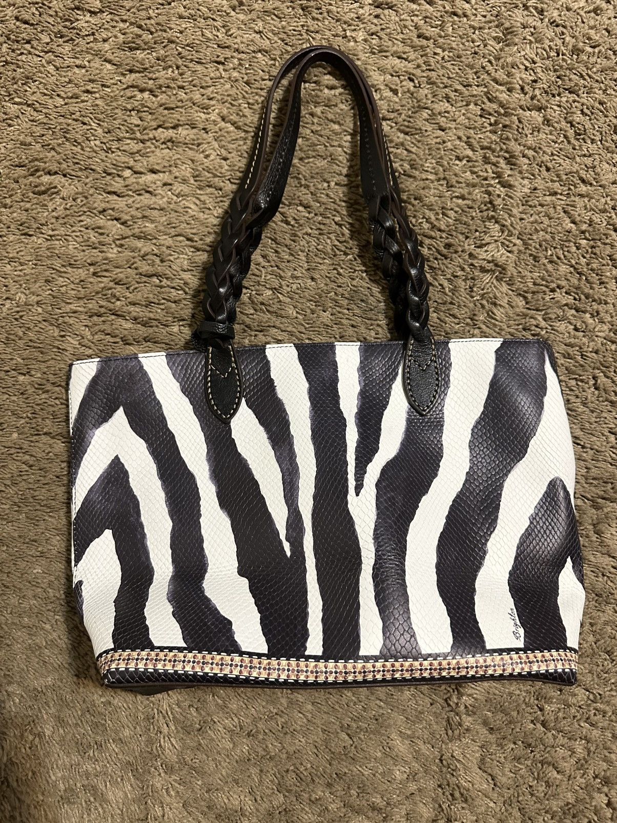 Brighton Vintage Brighton Africa stories “zebra print” purse Size ONE SIZE - 6 Thumbnail