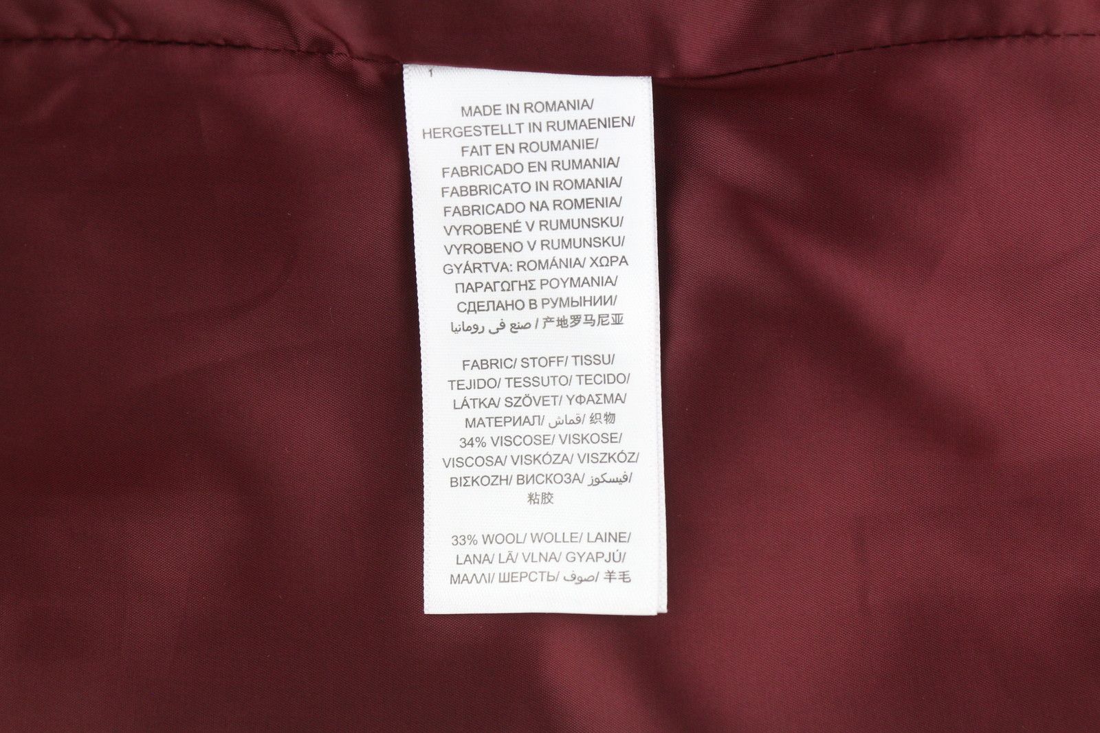 Gant WASHABLE STR WOOL EU36 Burgundy 3/4 Sleeve Dress 85199 Size S / US 4 / IT 40 - 6 Thumbnail