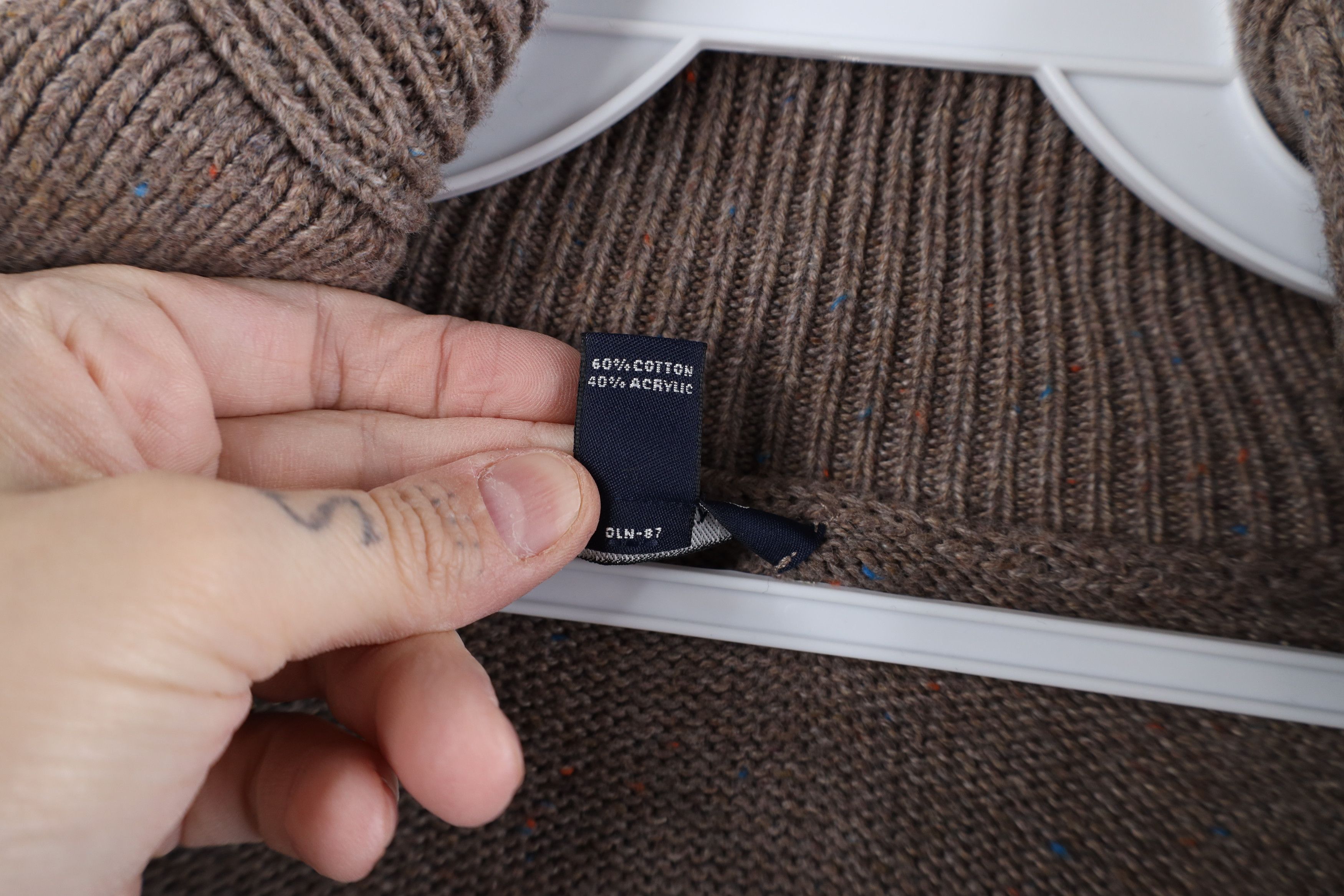 Lands' End × Vintage Vintage Lands End Rainbow Open Front Shawl Cardigan Sweater Size 3XL / US 20-22 - 8 Thumbnail
