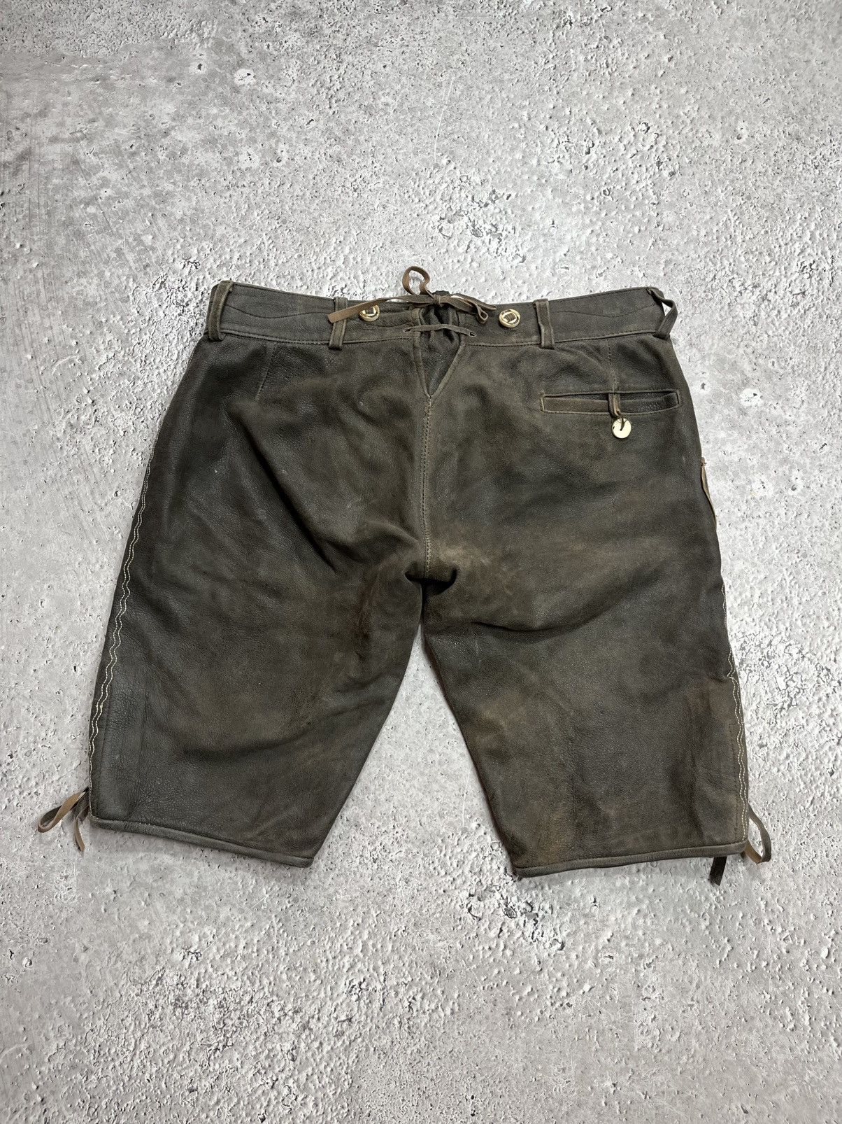 Leather Vintage Country Maddox Lederhosen Leather Shorts Bavarian 40 Size US 32 / EU 48 - 10 Thumbnail