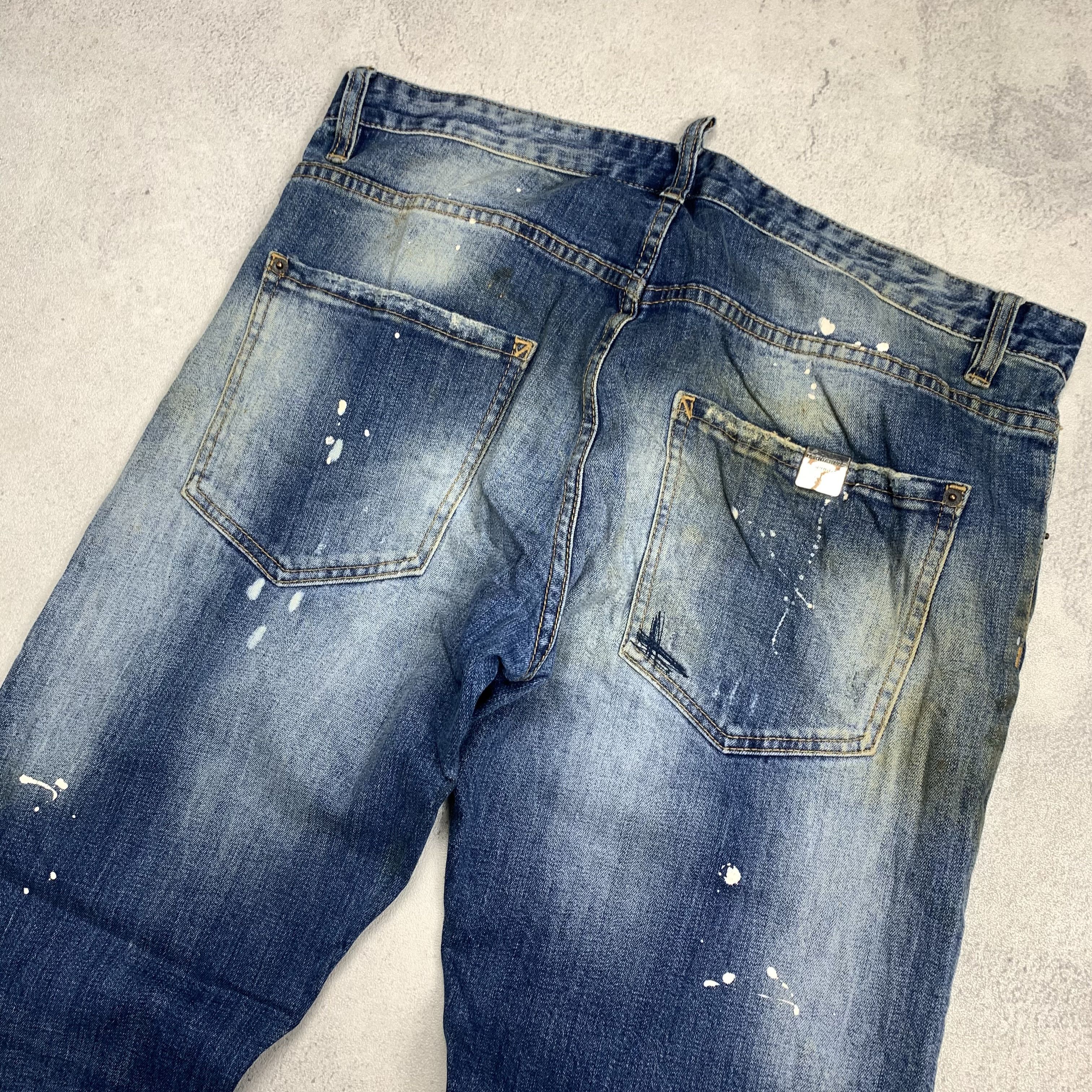 Dsquared2 Dsquared2 Distressed Mud Wash Denim Paint Splatter Jeans Size US 36 / EU 52 - 5 Thumbnail