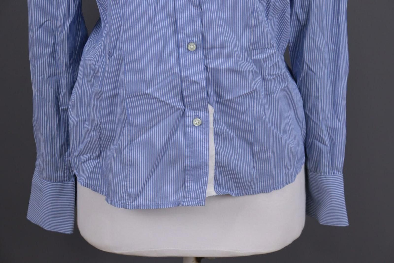 La Martina La Martina Blue Pinstripe Long Sleeve Blouse Shirt Size M Size M / US 6-8 / IT 42-44 - 3 Thumbnail