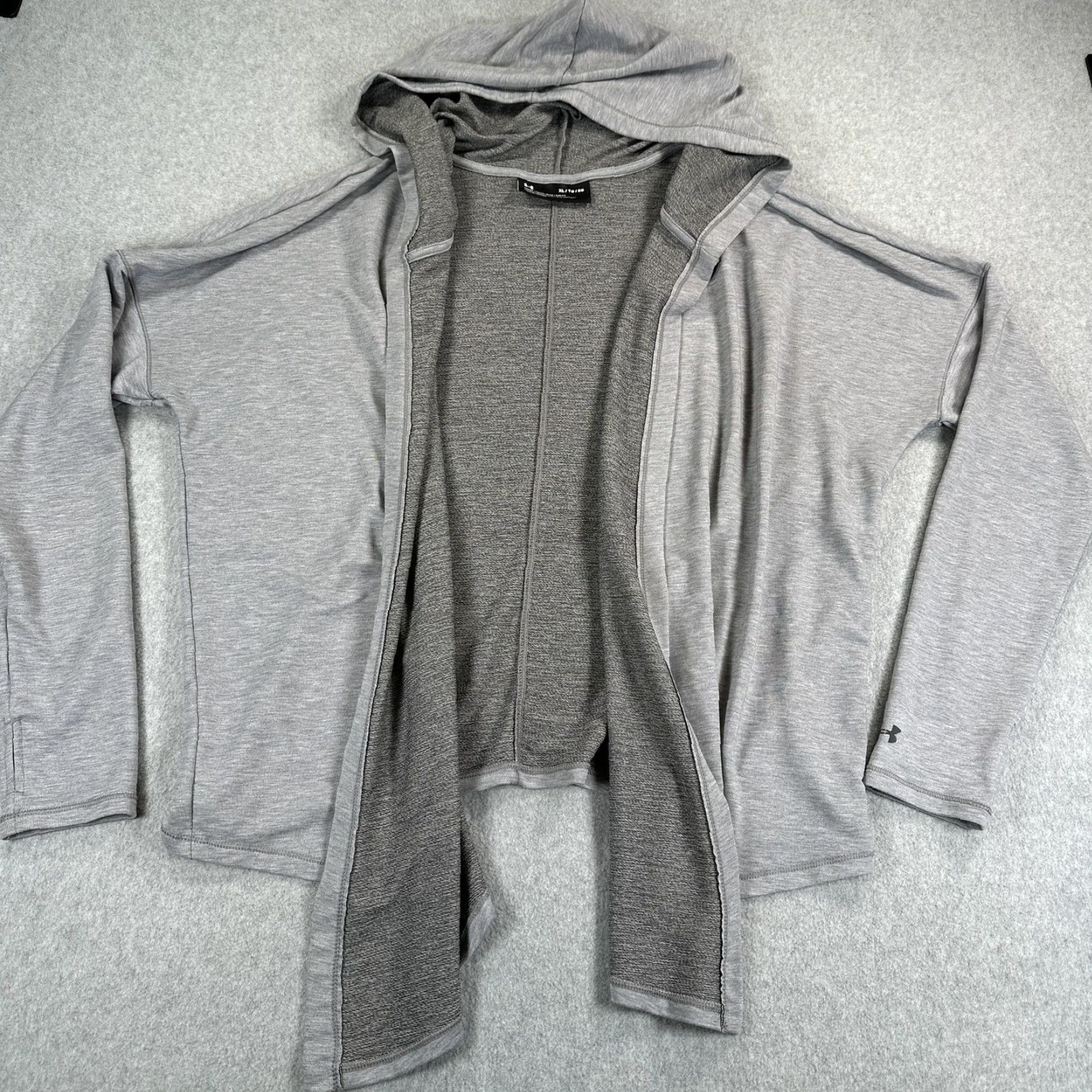 Under Armour Under Armour Hoodie Womens XL Gray Open Front Lightweight Loose Cardigan Shirt (Hooded) Size XL / US 12-14 / IT 48-50 - 4 Thumbnail