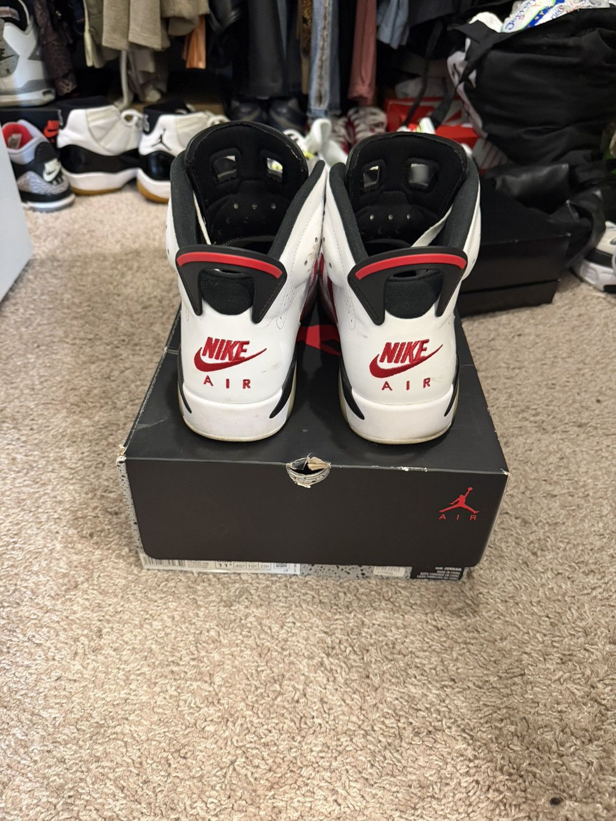 Nike Jordan 6 Carmine Size US 11.5 / EU 44-45 - 4 Thumbnail