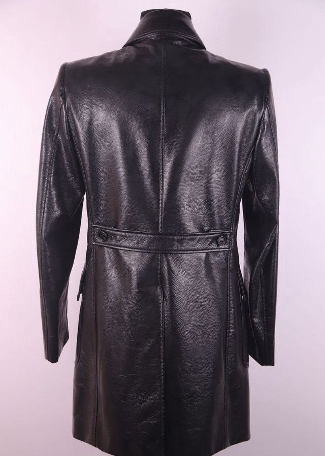 Burberry Prorsum Burberry Prorsum Leather Double-Breasted Biker Trench Coat Size US M / EU 48-50 / 2 - 3 Thumbnail