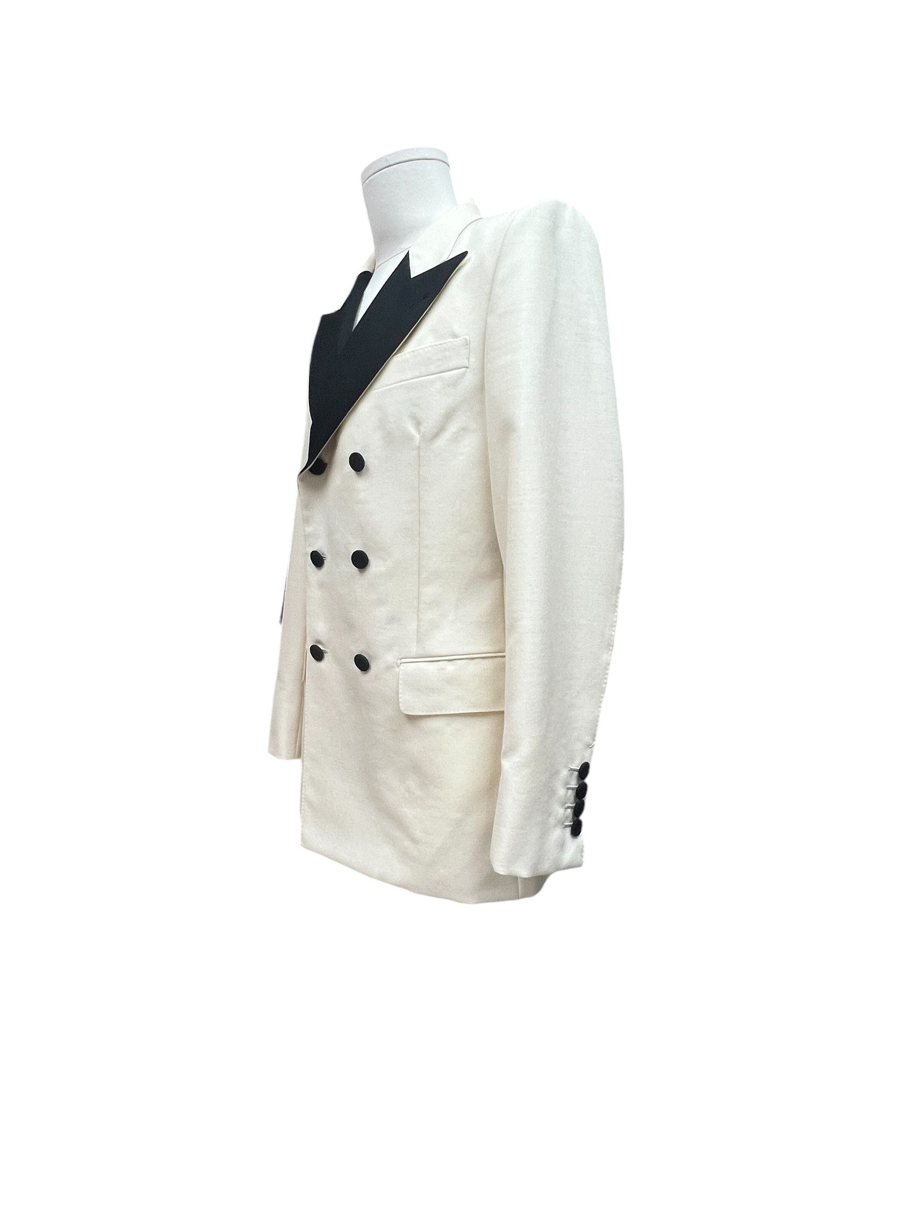 Gucci Gucci Off white Tuxedo jacket Size XL / US 12-14 / IT 48-50 - 2 Thumbnail