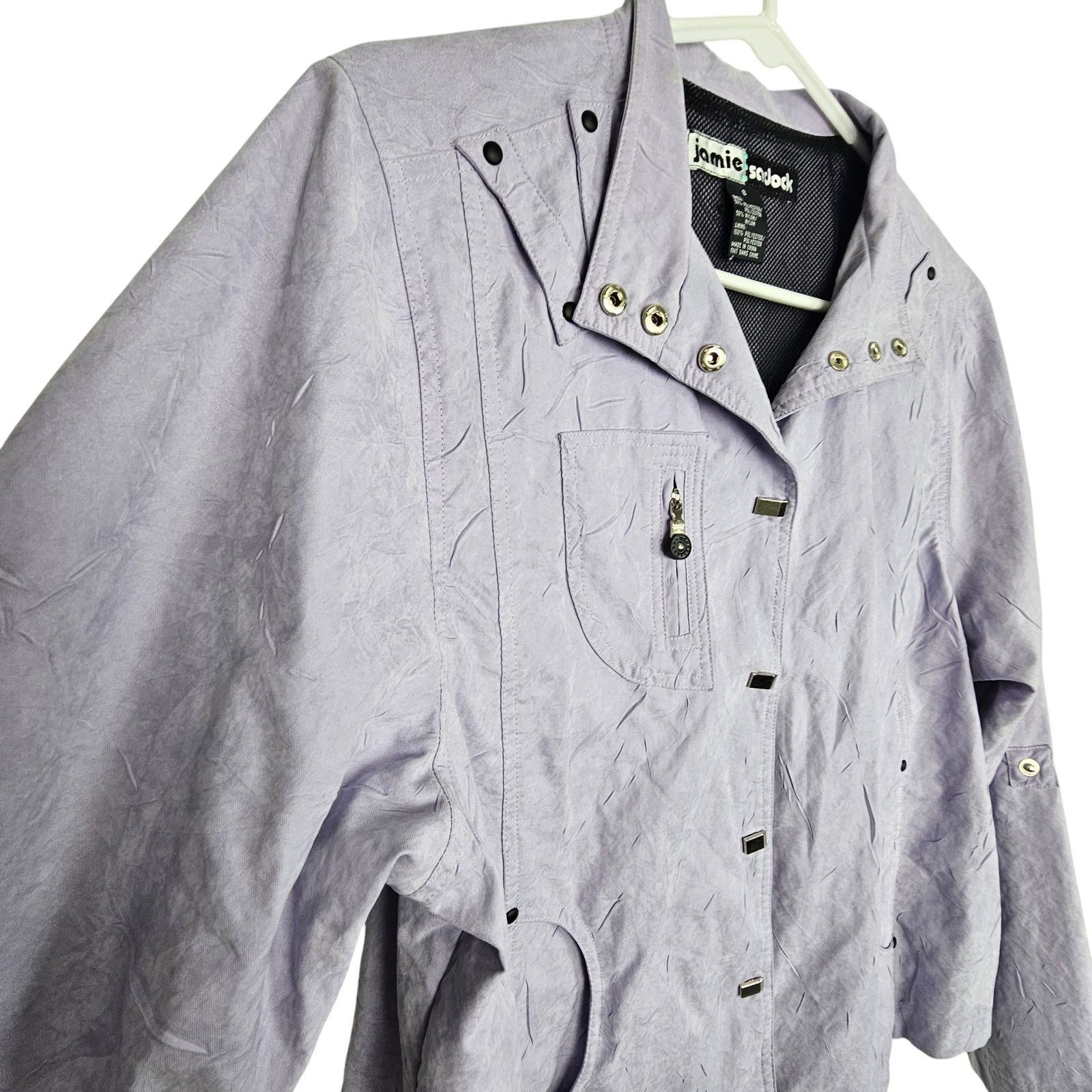 Jamiesons Of Shetland Jamie Sadock Womens Lavender Snap Jacket Sz S Gorpcore Golf Size S / US 4 / IT 40 - 5 Thumbnail