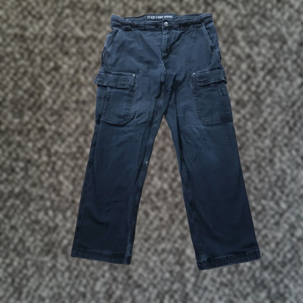 Vintage Duluth Cargo Pants Men 38x34 36x32 Black Workwear Straight Leg 5-Pocket Canvas Cotton Blend Belt Loops Relaxed Vintage No (36) Size US 36 / EU 52 - 1 Thumbnail