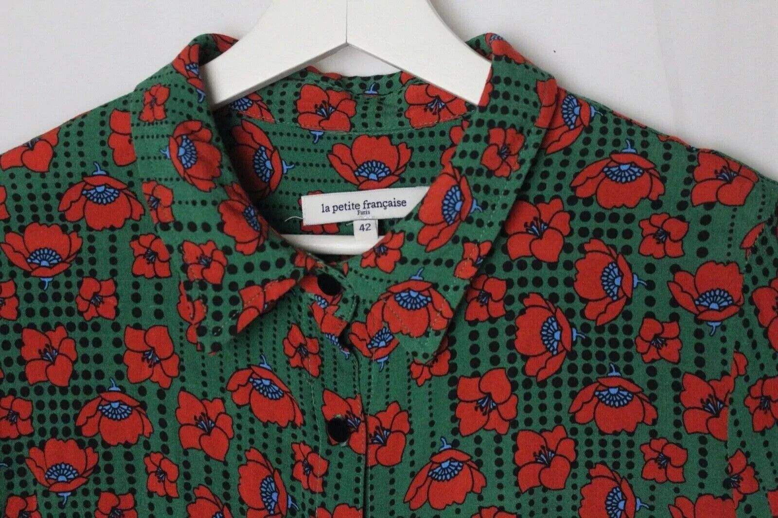 Other la petite francaise Viscose Blouse Floral Poppy Top Womens Size M / US 6-8 / IT 42-44 - 6 Thumbnail