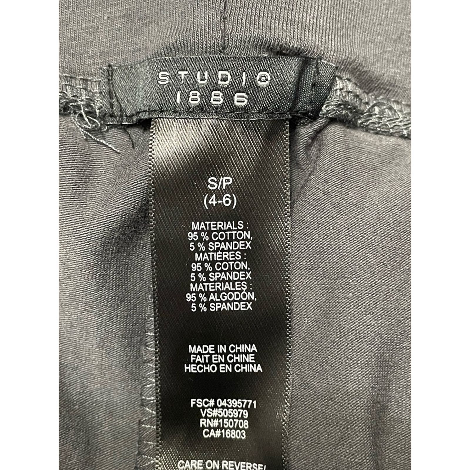 Other Studio 1886 Leggings Breathable Cotton Full Length Gray W S Size 27" / US 4 / IT 40 - 7 Thumbnail